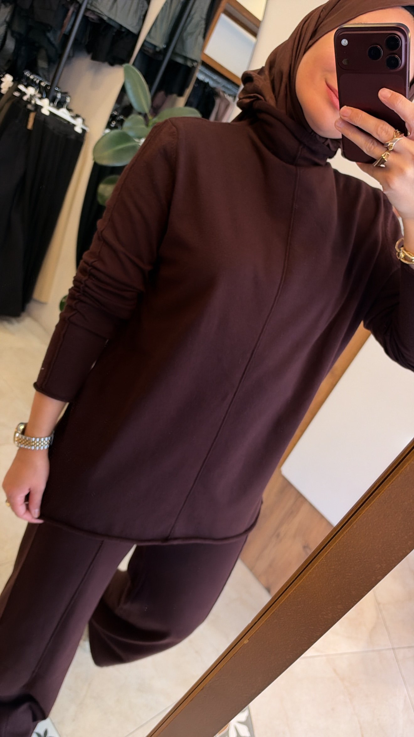 2’li triko takım bordo QOOQ