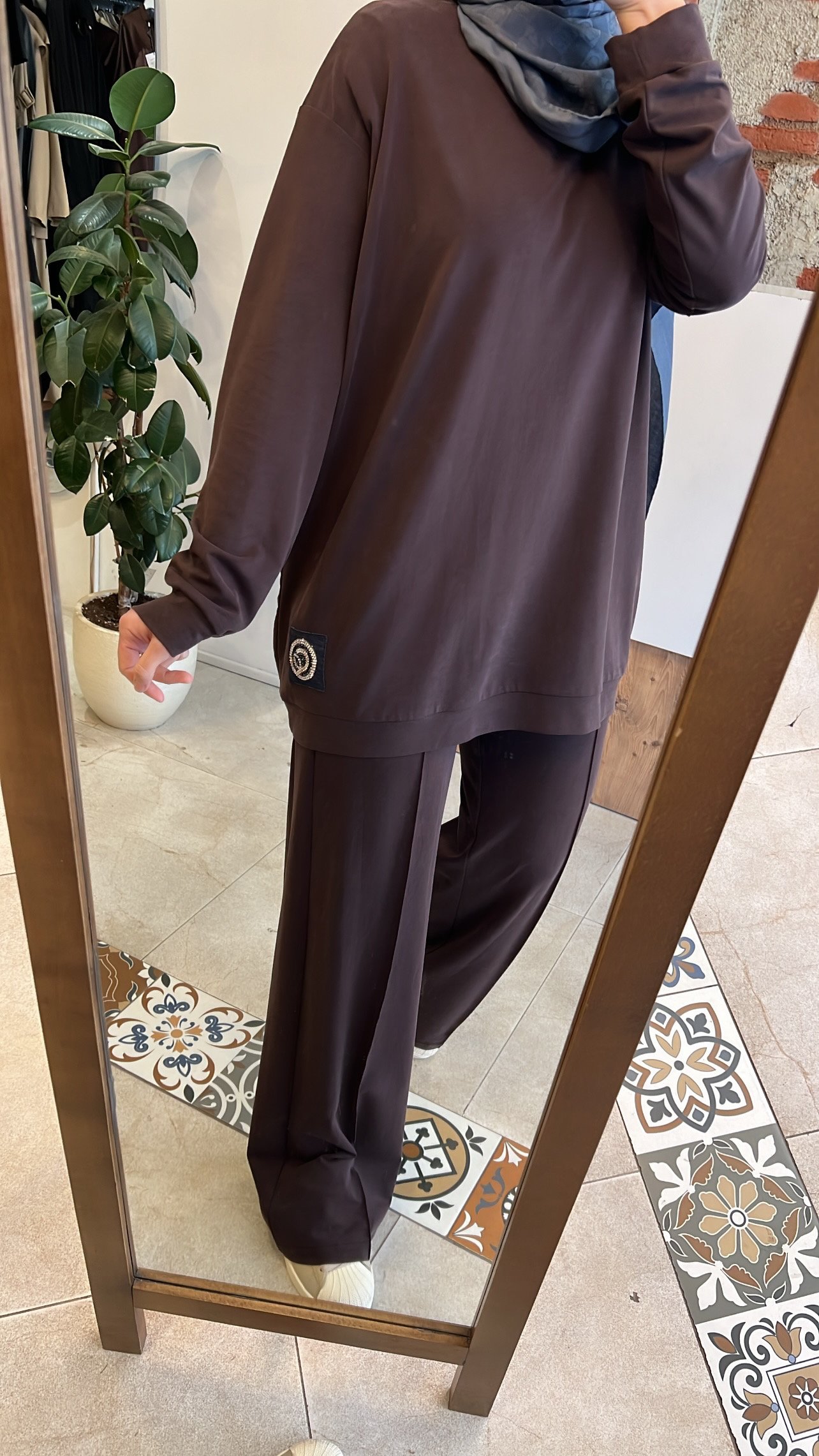 Arma detaylı bambu takım kahve CEREMONY