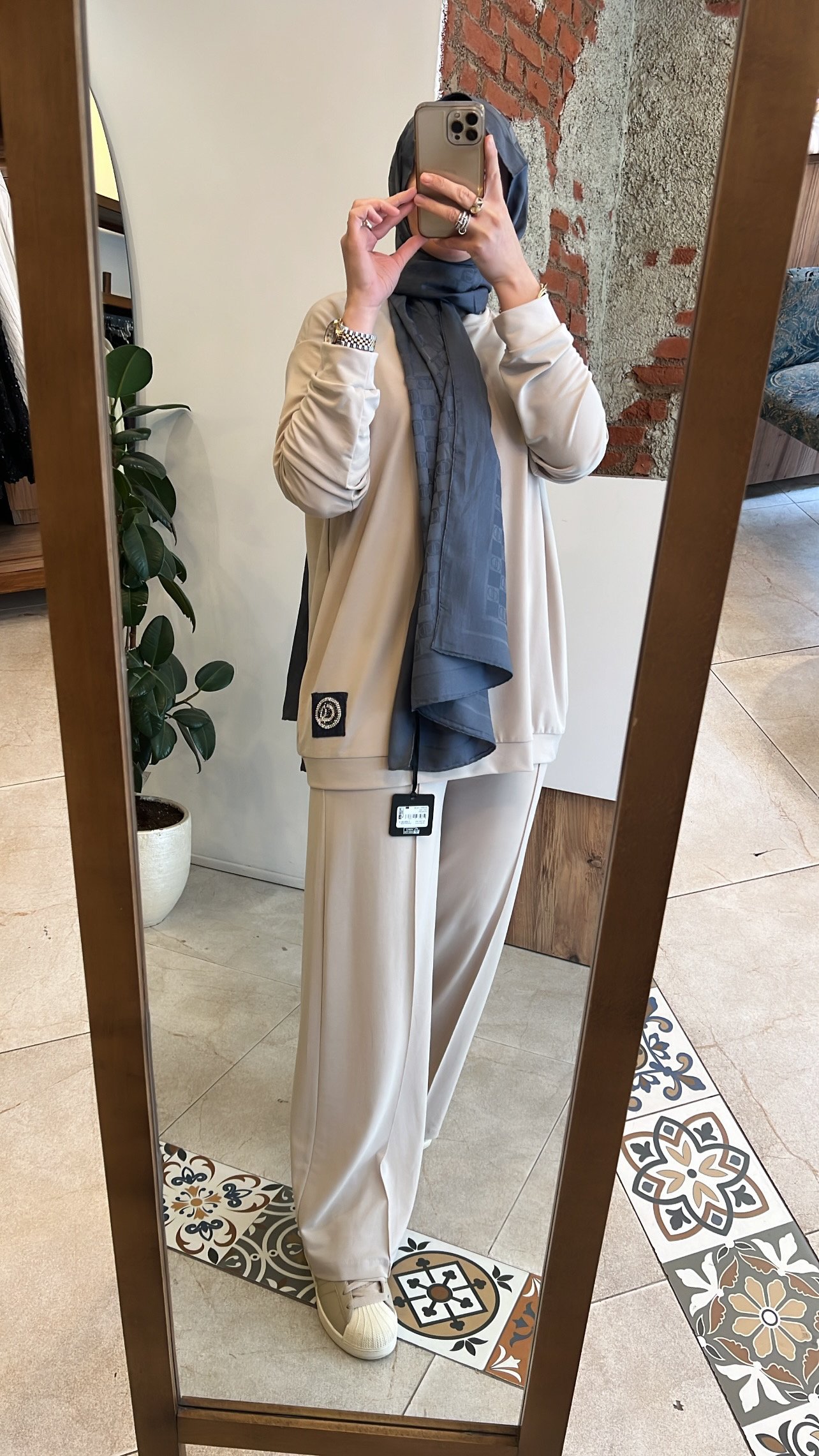 Arma detaylı bambu takım taş