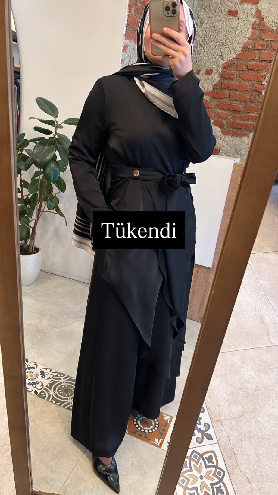 Asimetrik detaylı siyah CEREMONY
