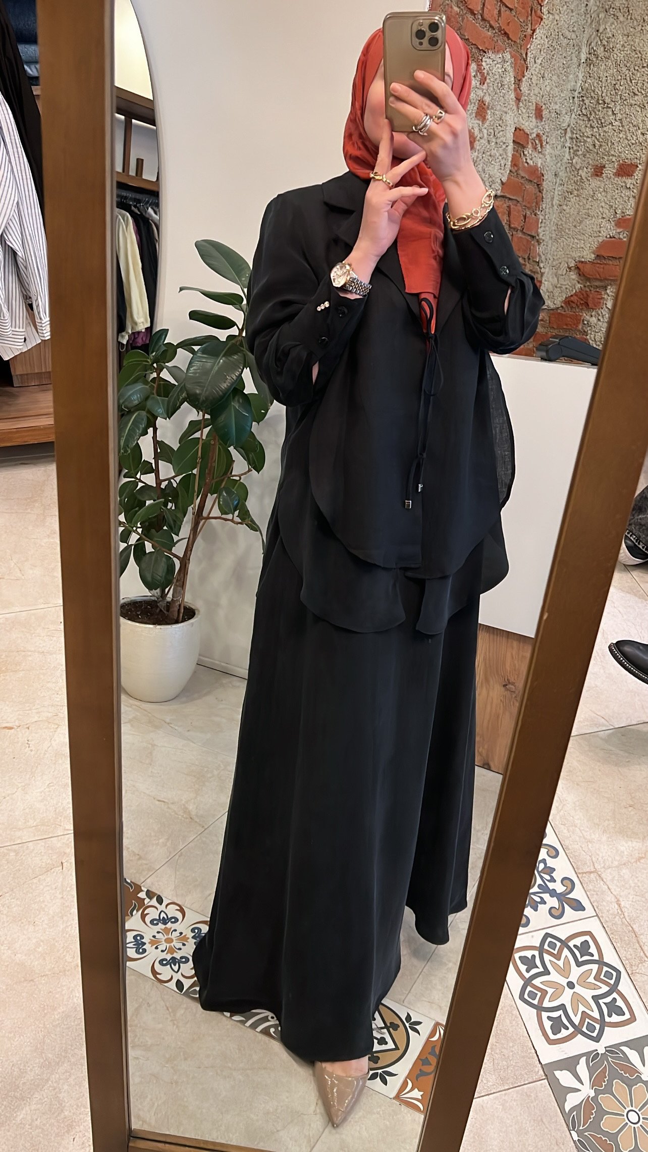Bağlama detaylı keten ceket elbise siyah MİSS DALİDA