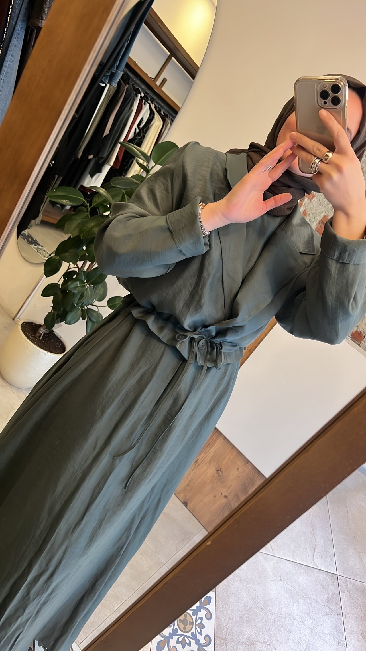 Bolerolu kolsuz elbise yeşil CEREOMONY