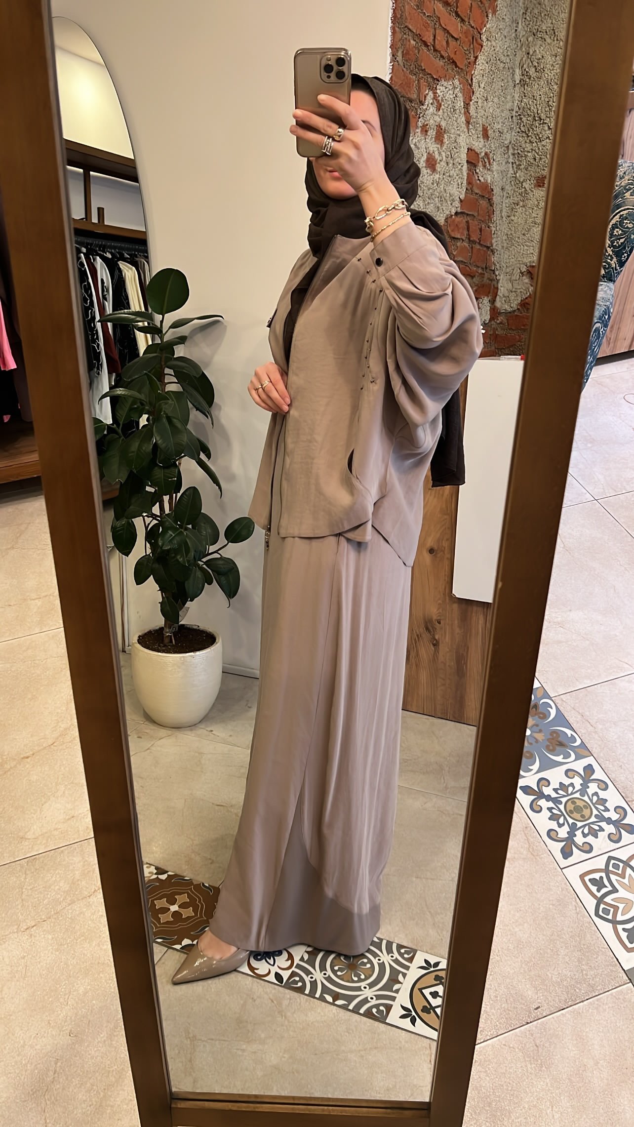 Boncuk detaylı bolerolu elbise CEREMONY