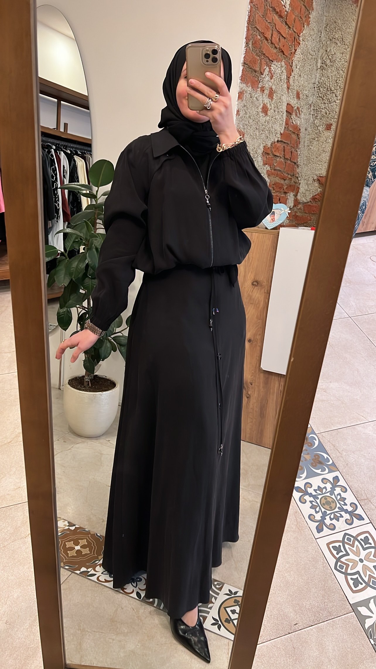 Boncuk detaylı bolerolu elbiseli takım siyah CEREMONY