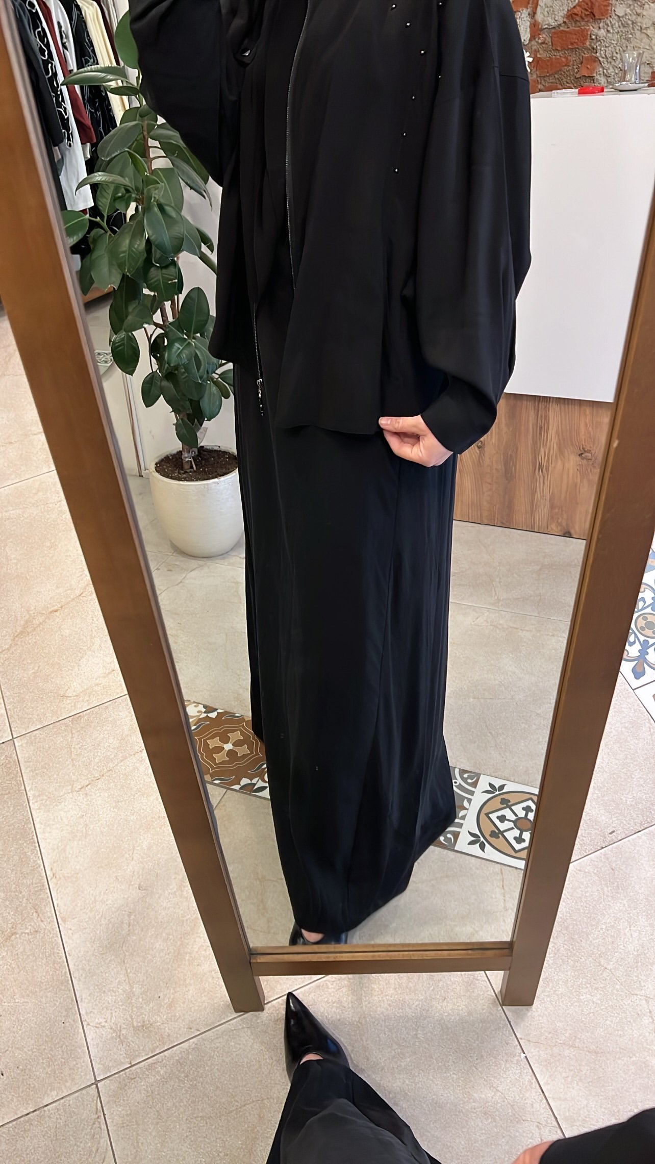 Boncuk detaylı bolerolu elbiseli takım siyah CEREMONY