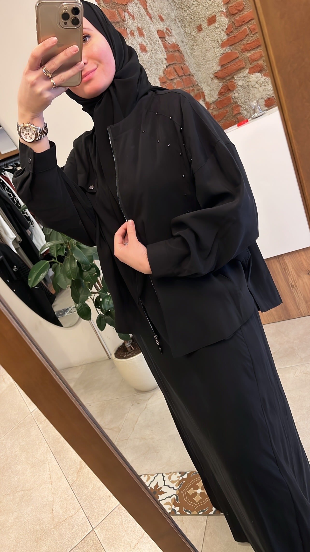 Boncuk detaylı bolerolu elbiseli takım siyah CEREMONY