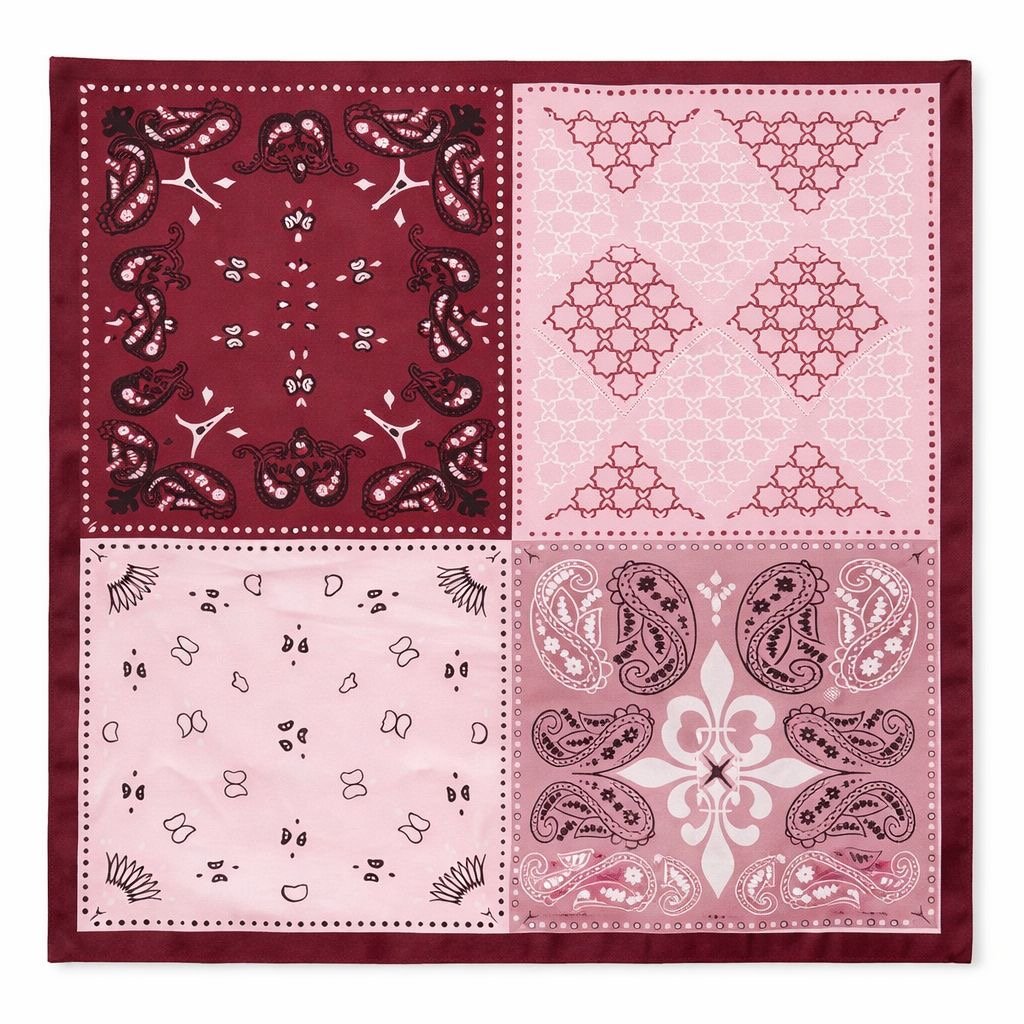 Bordo pembe geçişli omuz şalı 