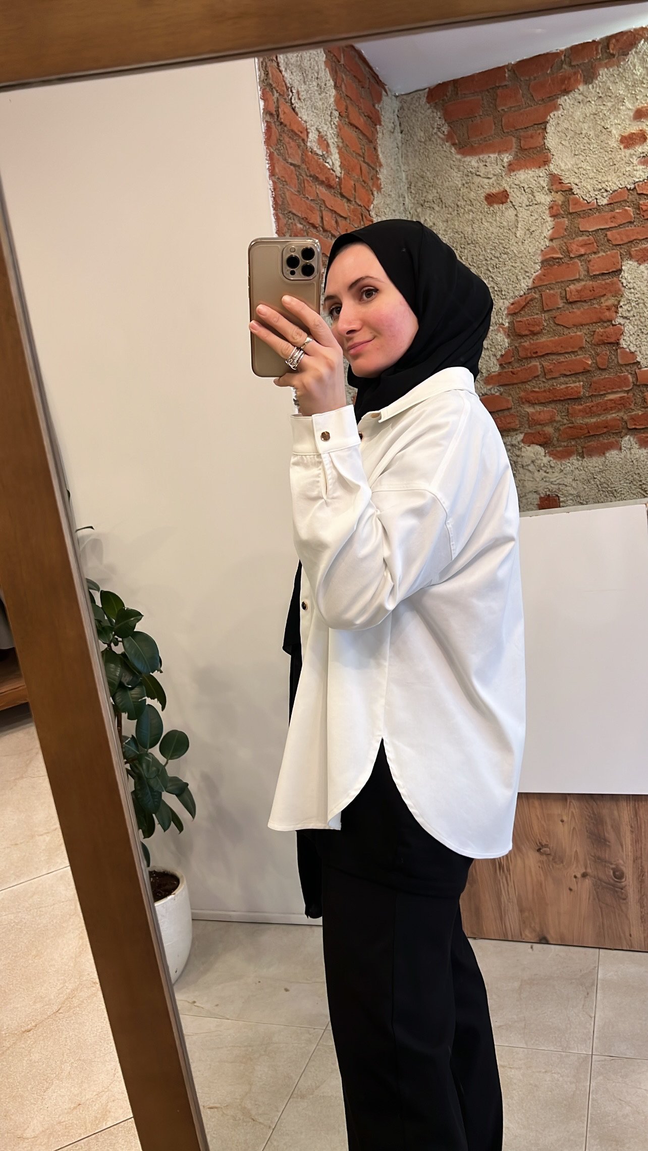 Cebi Çiçek nakışlı gömlek beyaz CEREMONY