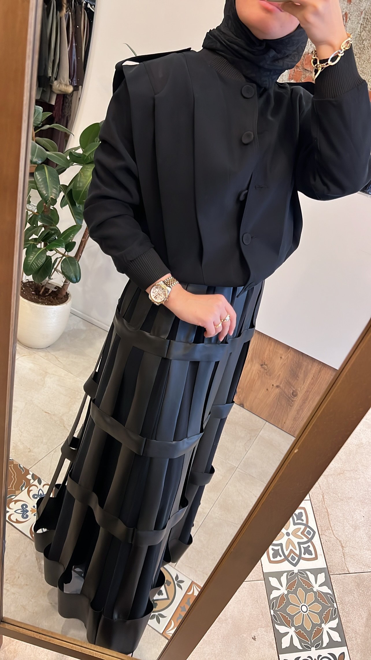 CEREMONY anjelik deri saçaklı etek