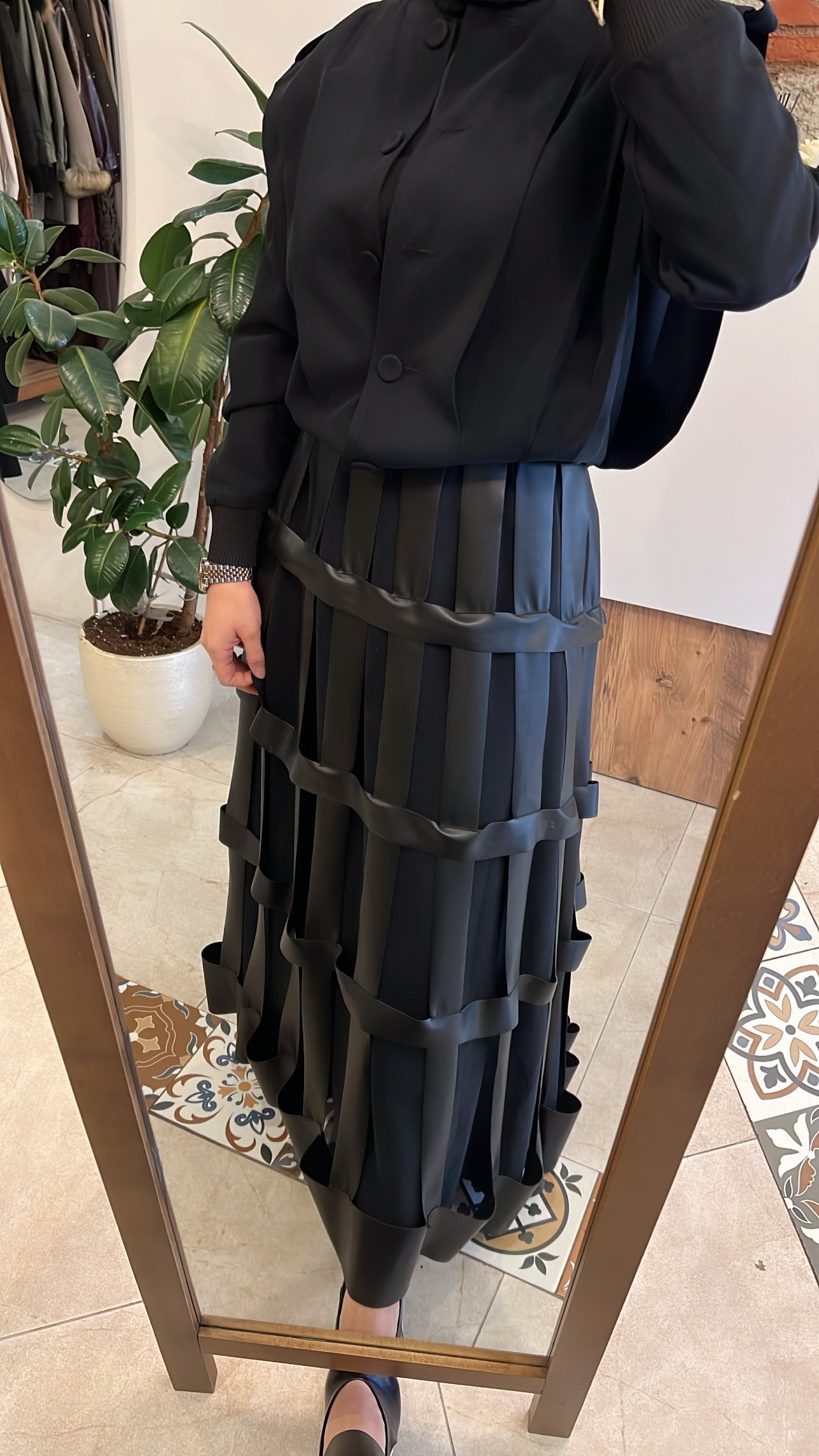 CEREMONY anjelik kafes etek siyah