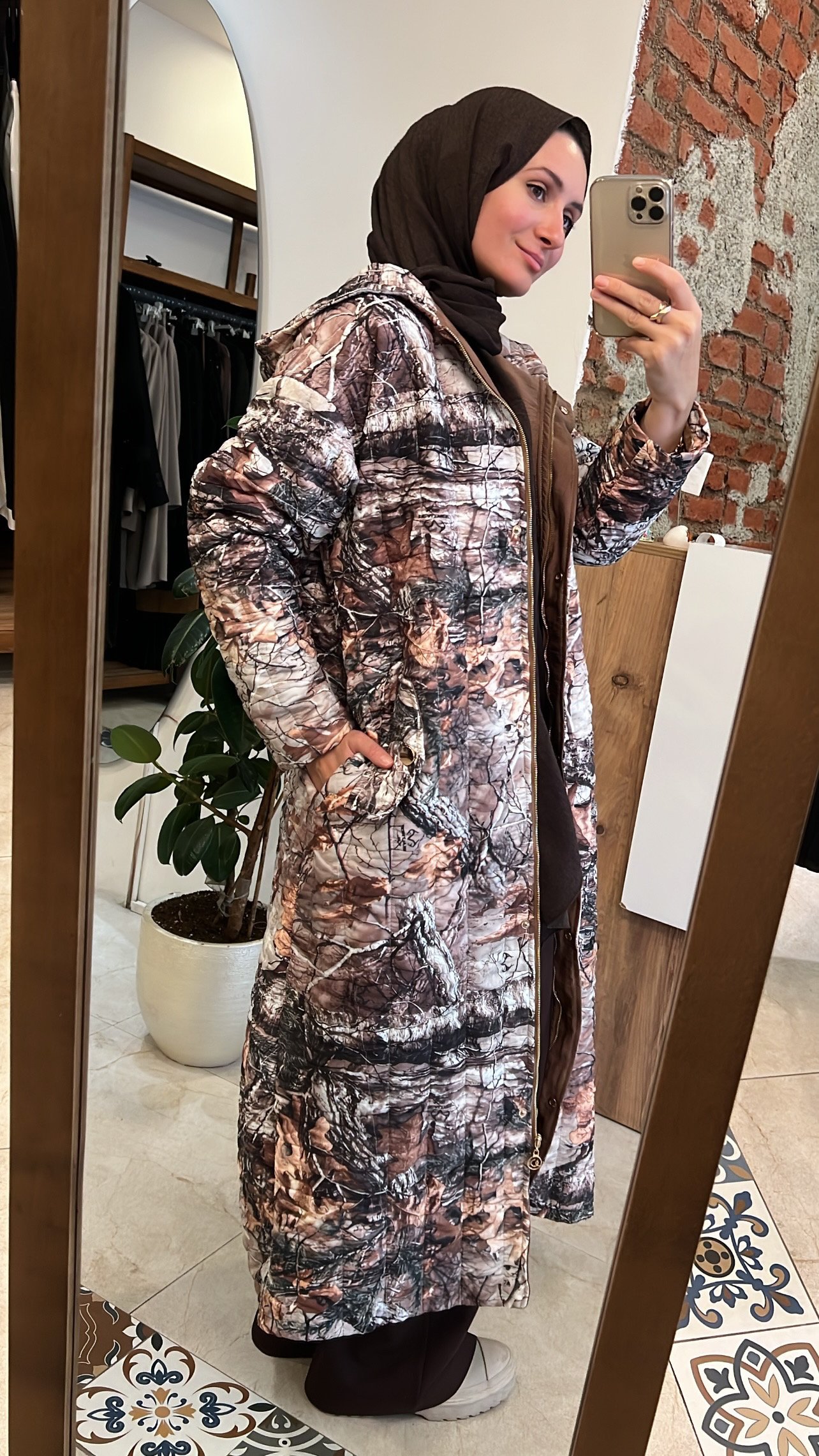 CEREMONY kap Safwan Kapşonlu Kaban desenli 