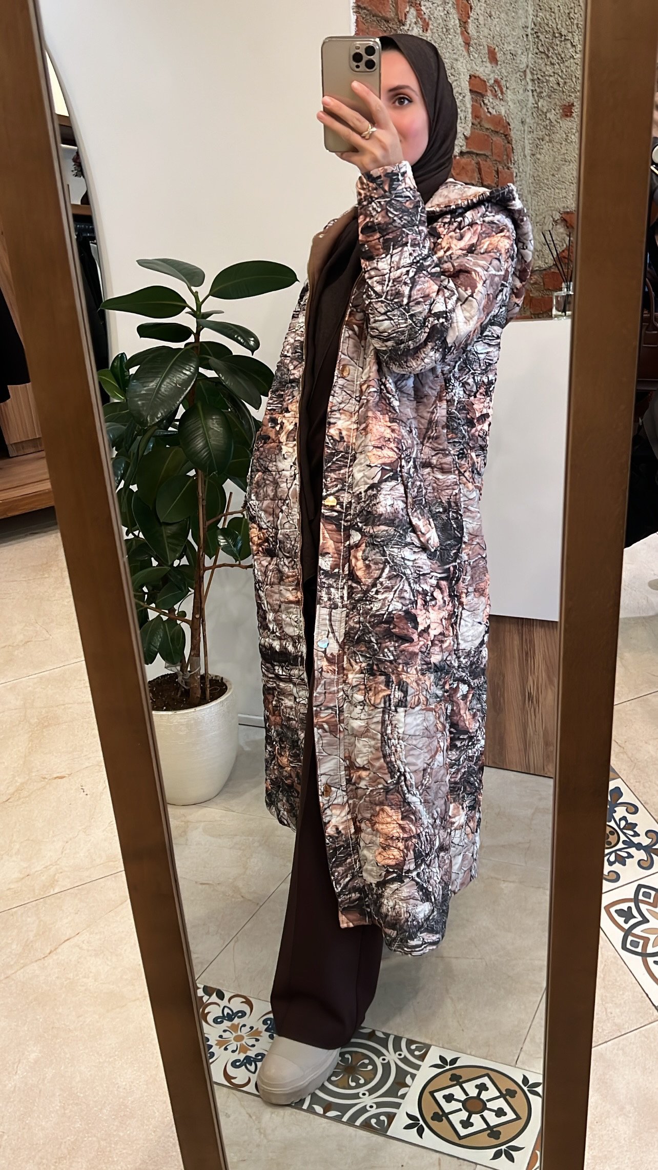 CEREMONY kap Safwan Kapşonlu Kaban desenli 