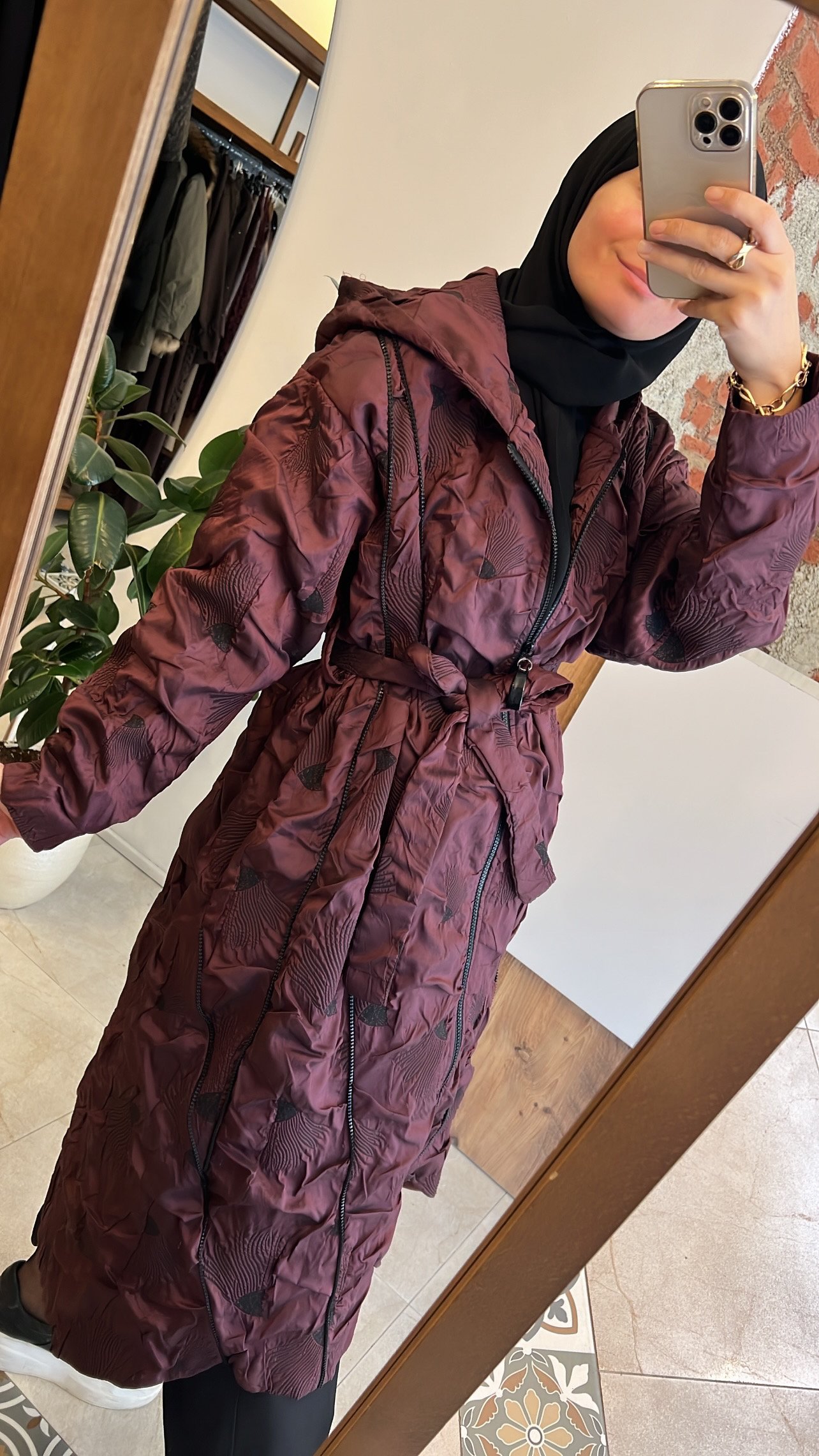 CEREMONY Santana çok fermuarlı kap bordo