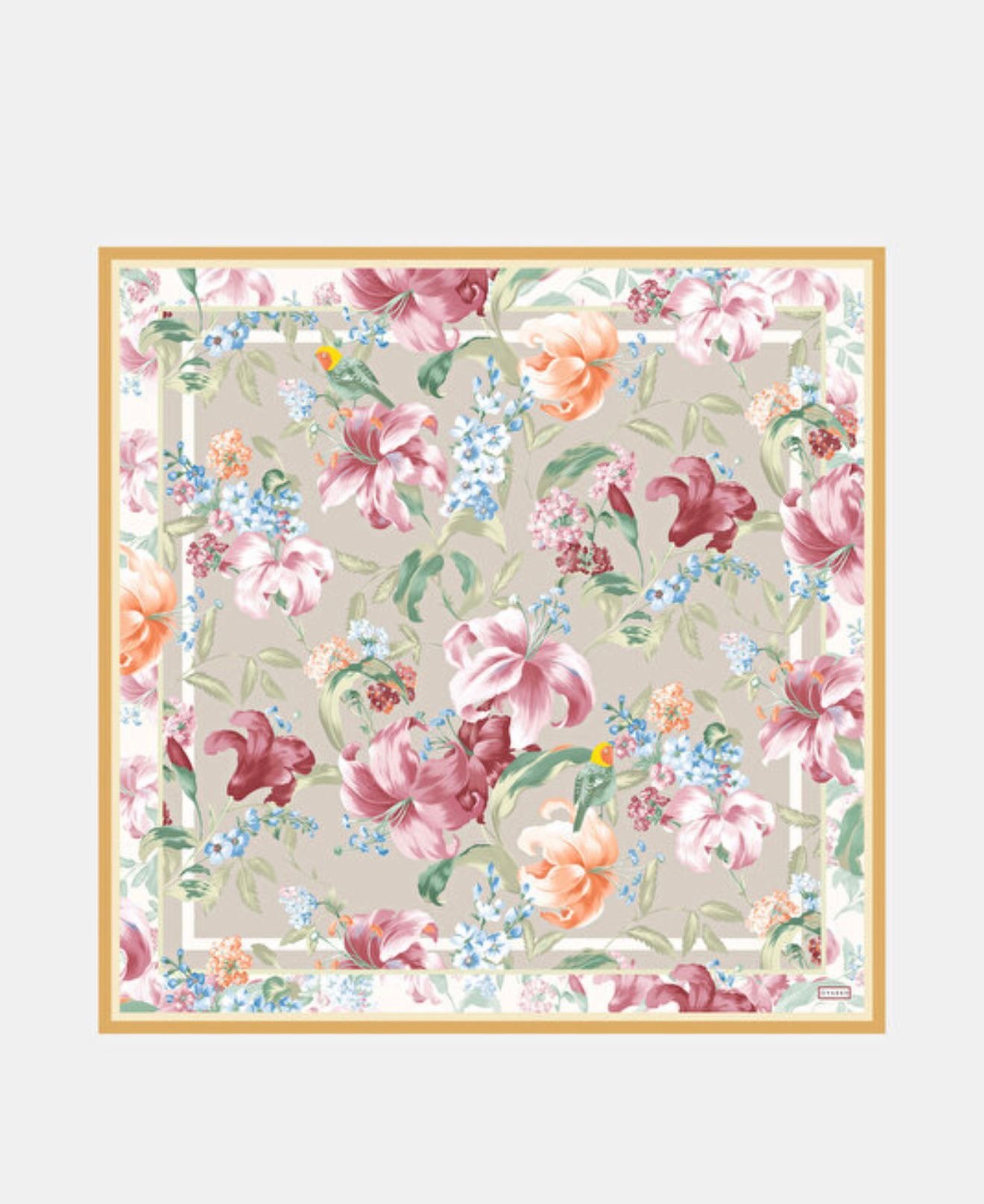 Çiçek desenli çok renkli omuz şalı 