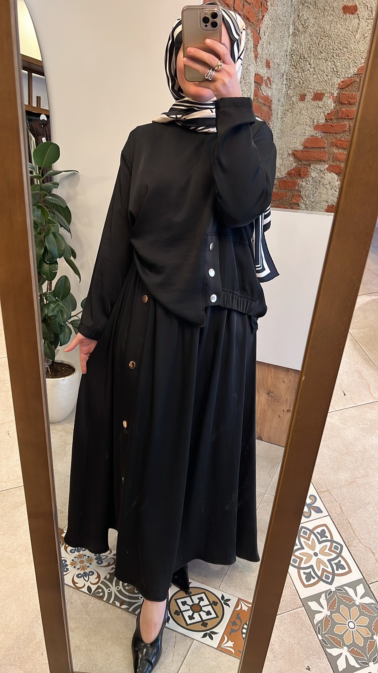 Çıt çıt detaylı sepphaire takım siyah CEREMONY 