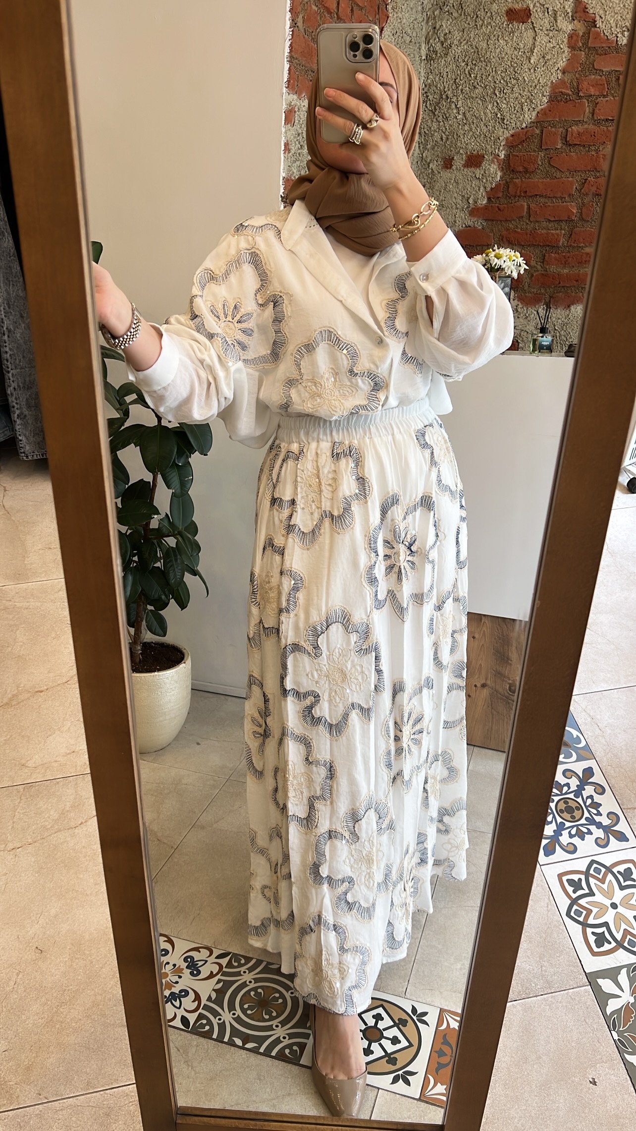 Etekli payetli keten takım CEREMONY 