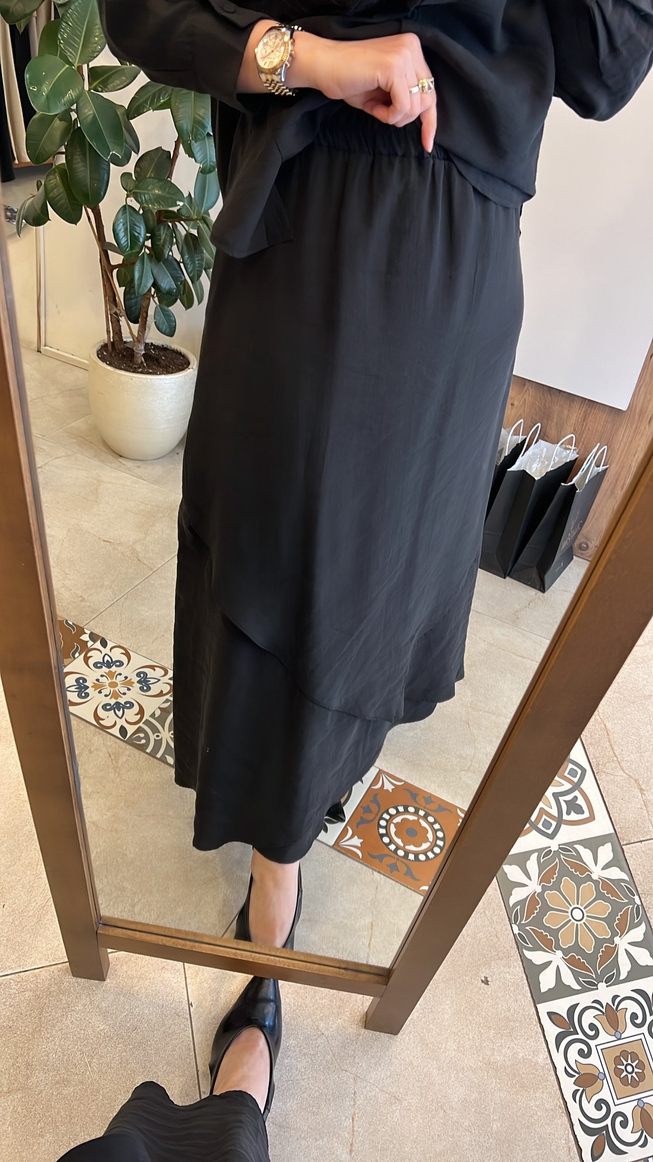 İşlemeli tensel takım siyah CEREMONY