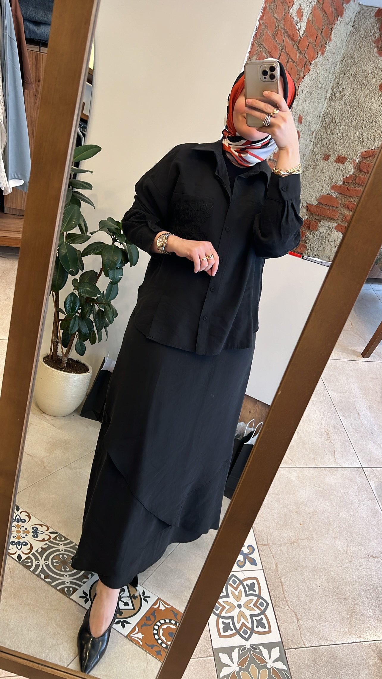 İşlemeli tensel takım siyah CEREMONY