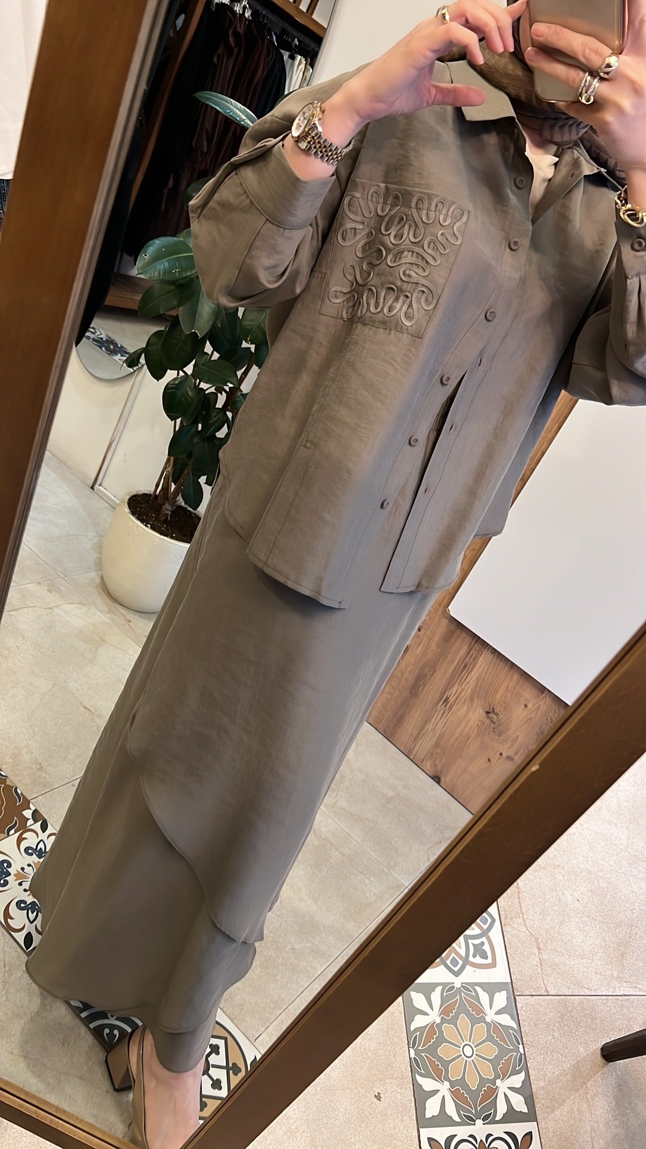 işlemeli tensel takım vizon CEREMONY