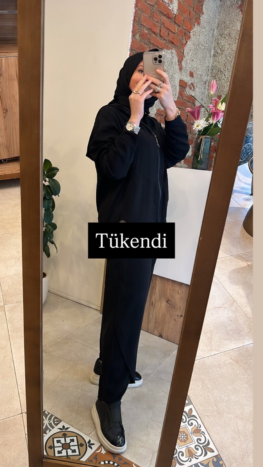 Kapşonlu Modal takım siyah CEREMONY
