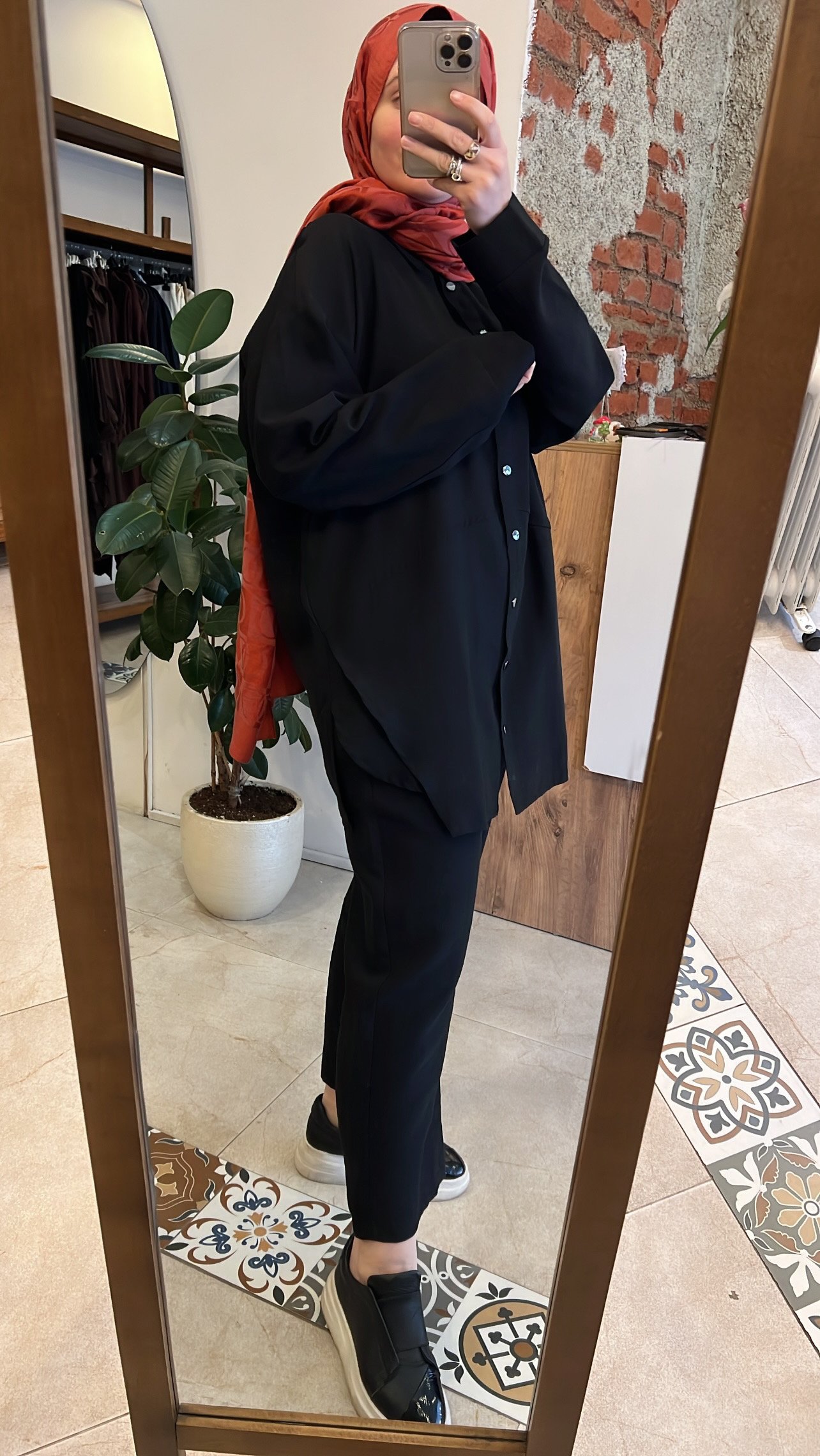 Keten pantolonlu takım siyah CEREMONY