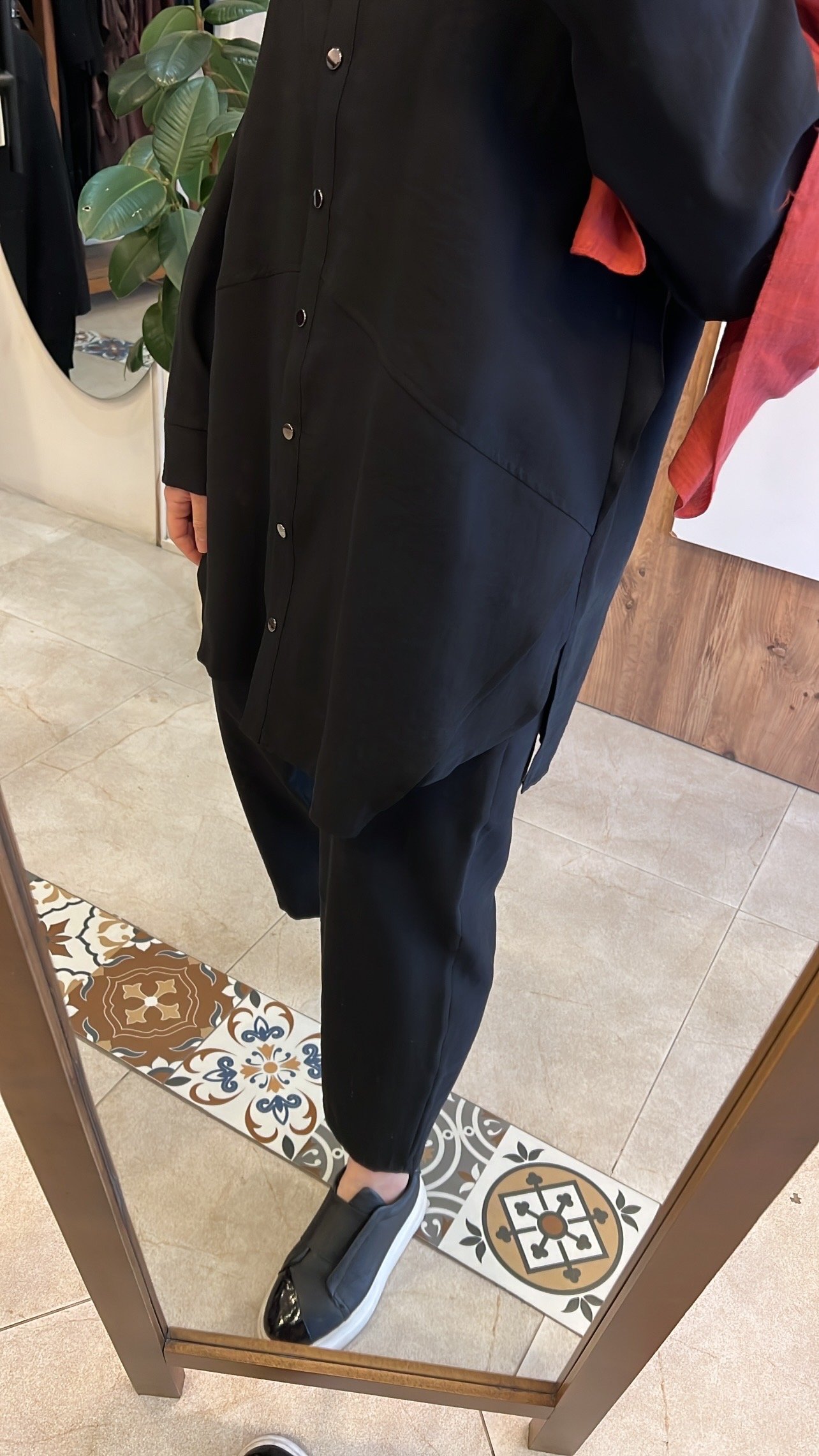 Keten pantolonlu takım siyah CEREMONY