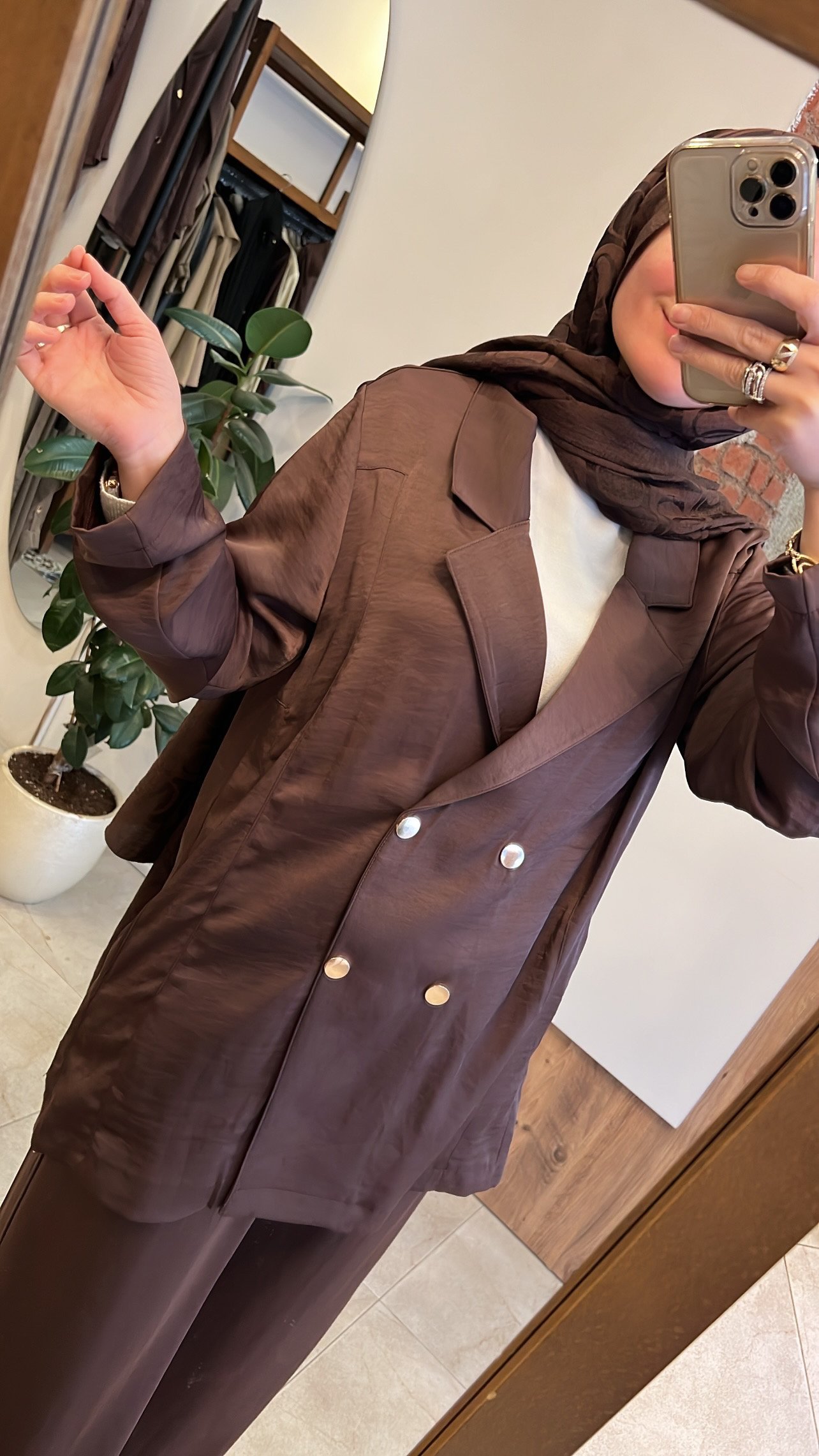 Kruvaze sapphire ceket kahve CEREMONY