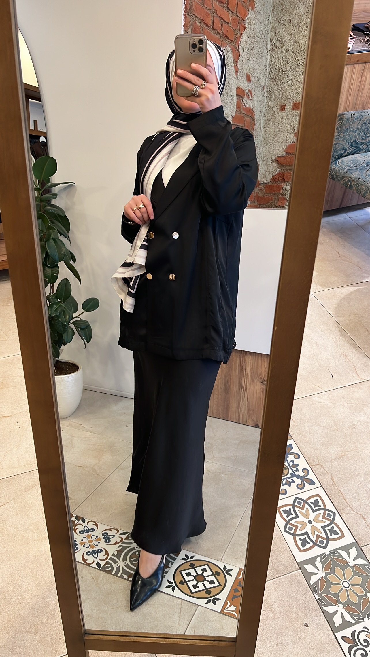 Kruvaze sapphire ceket siyah CEREMONY