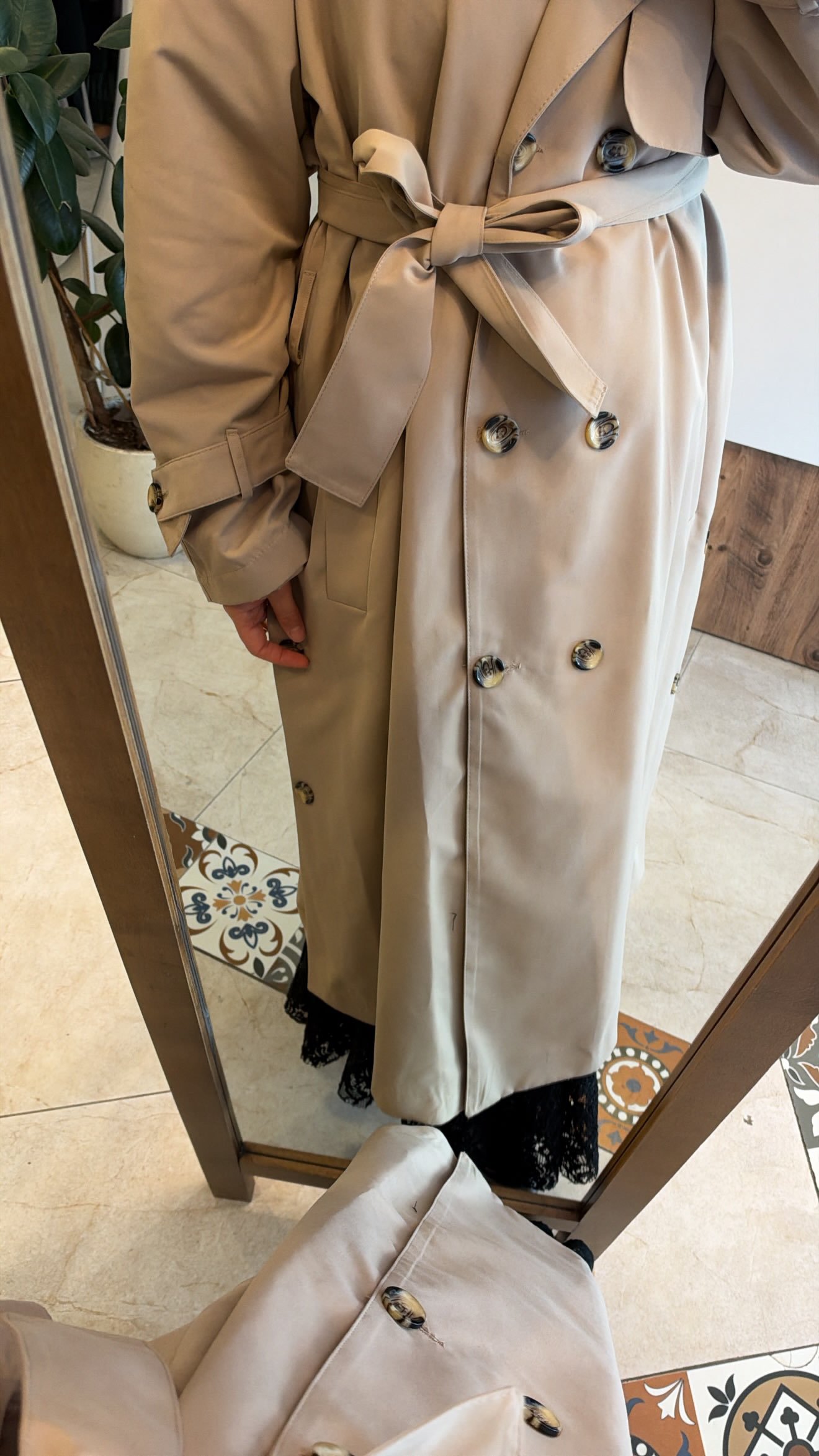 Kürklü trençkot YEŞİM ÖZCAN