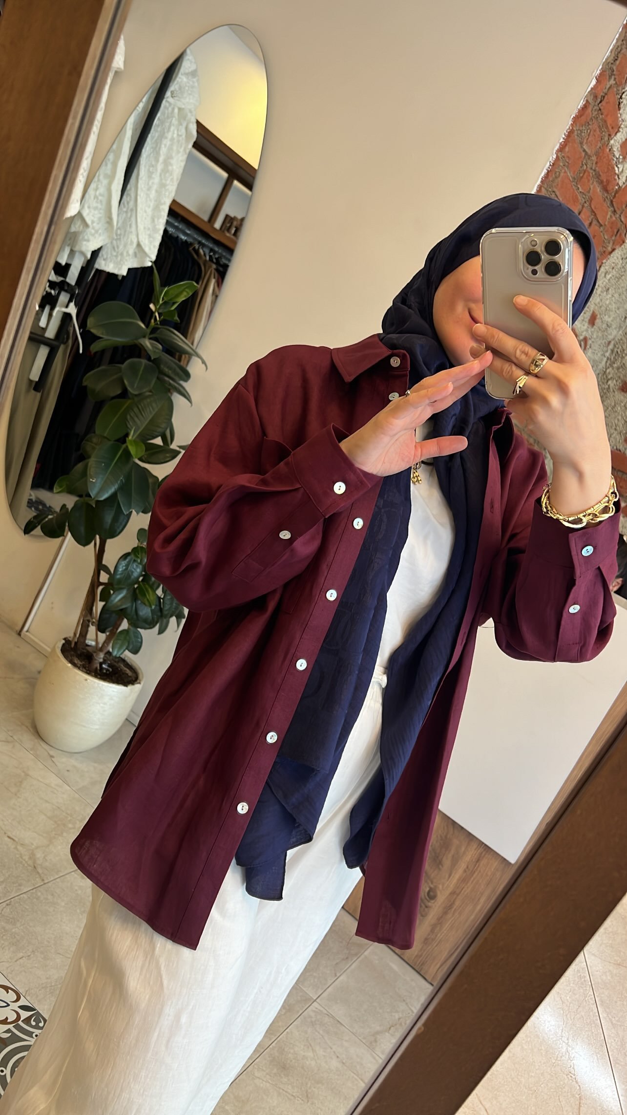 Lidya gömlek mürdüm QOOQ