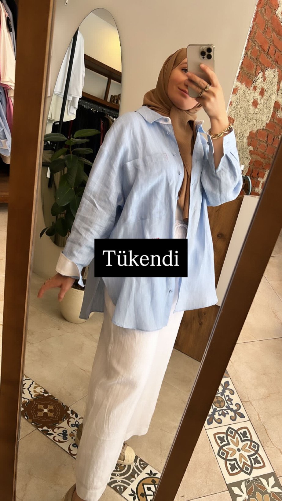 Mila gömlek mavi QOOQ