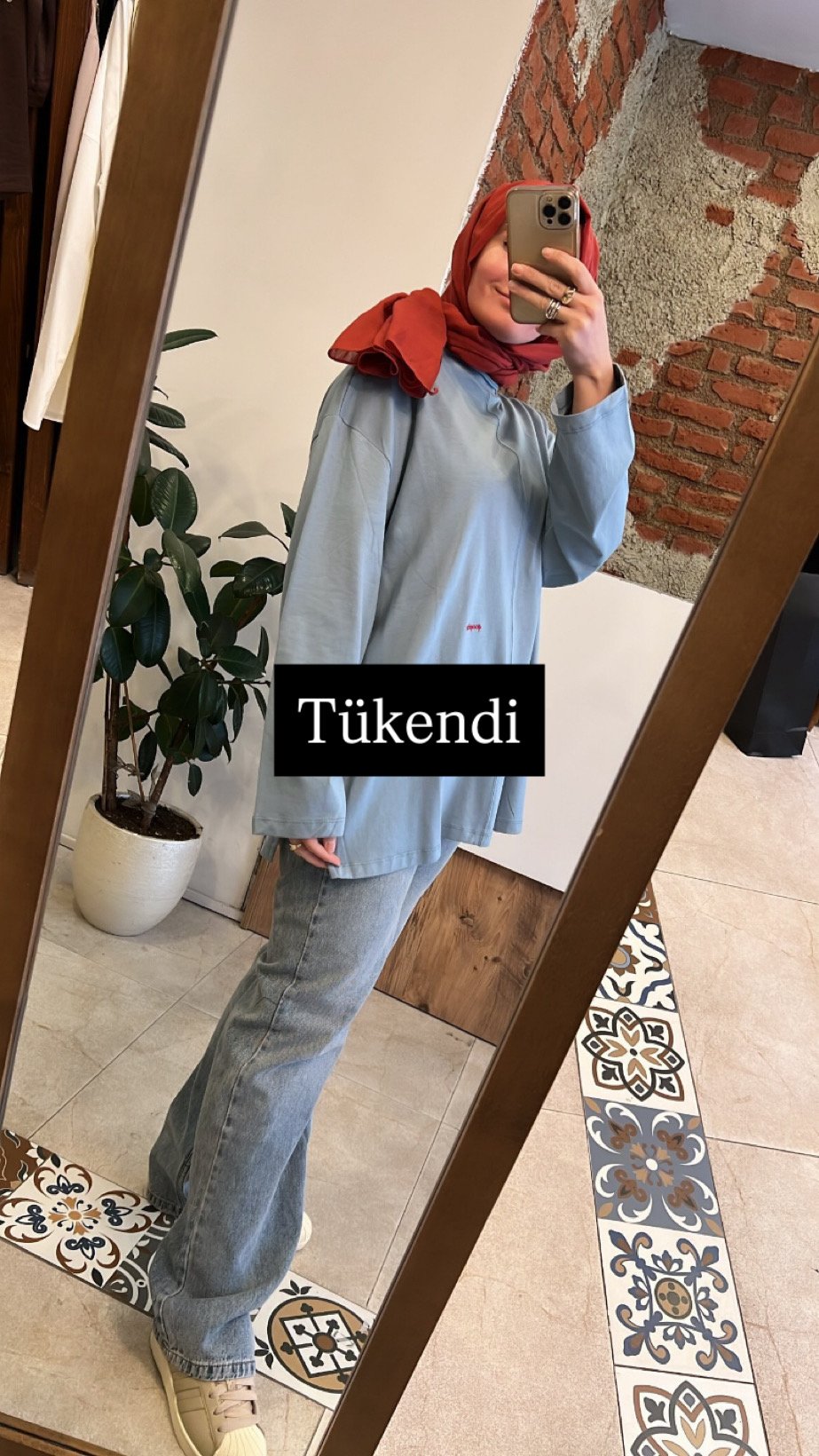 Nakışlı swaet mavi QOOQ