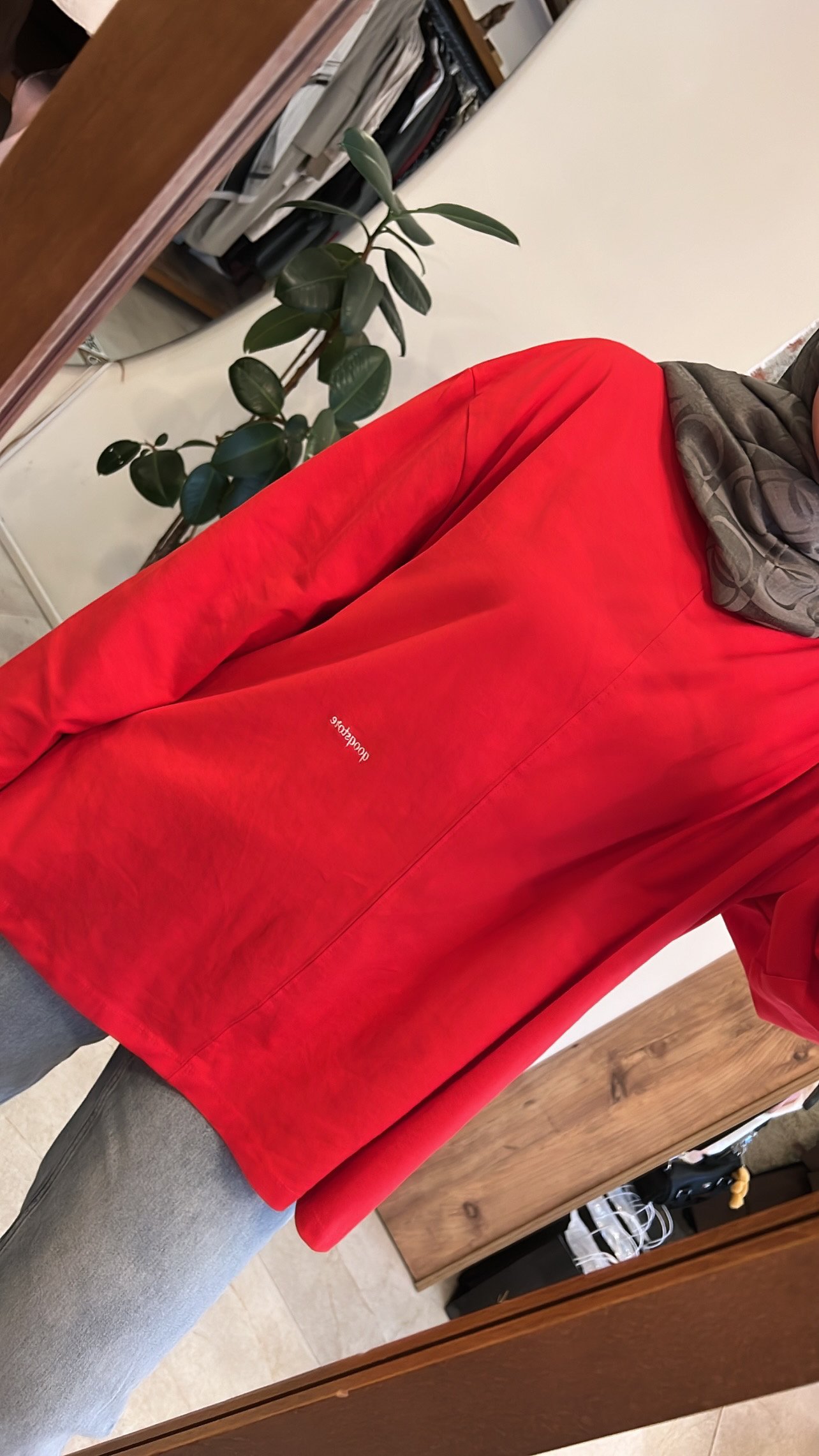 Nakışlı sweat kırmızı