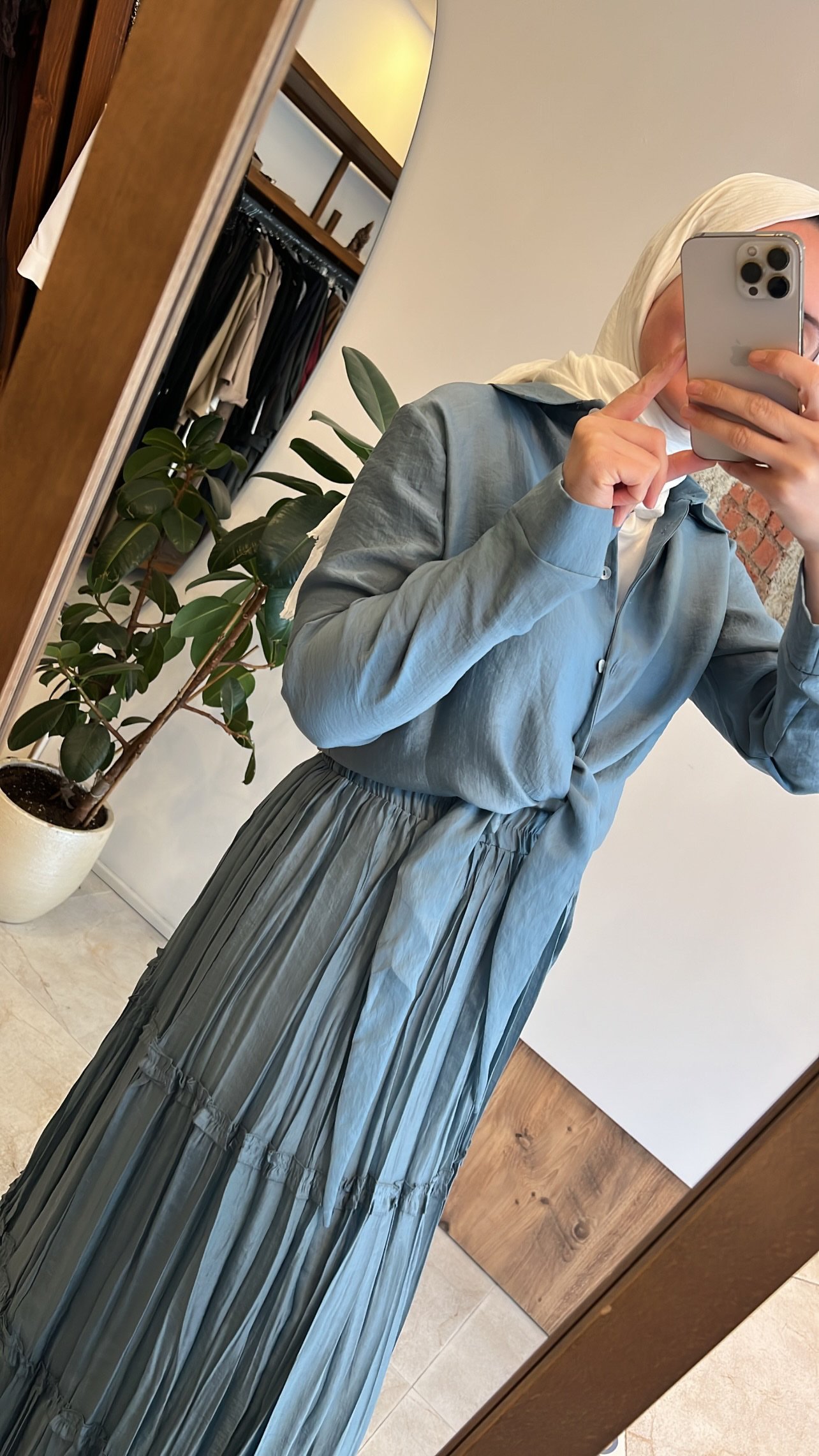 Önden bağlamalı Nil takım mavi CEREMONY