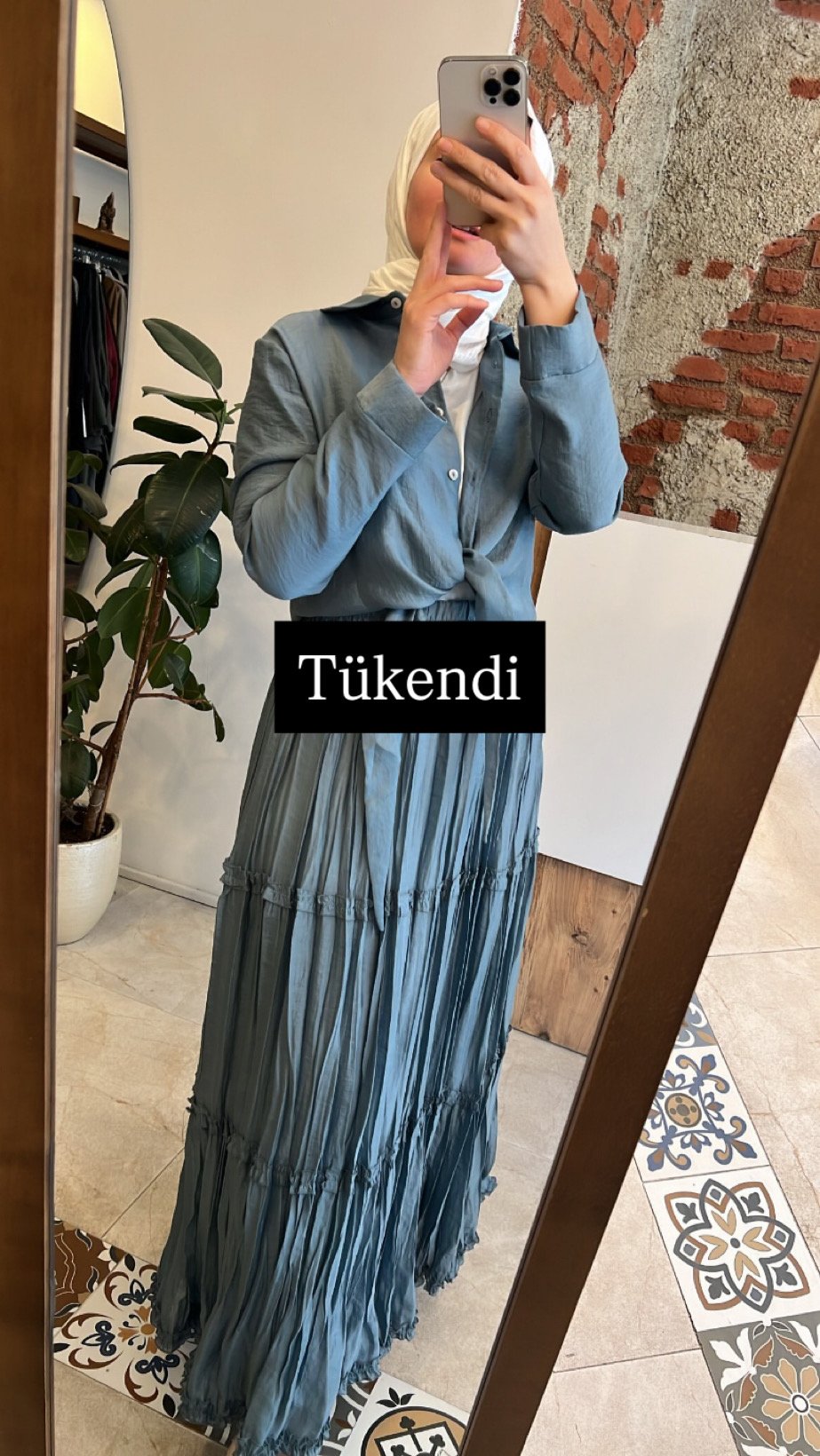 Önden bağlamalı Nil takım mavi CEREMONY