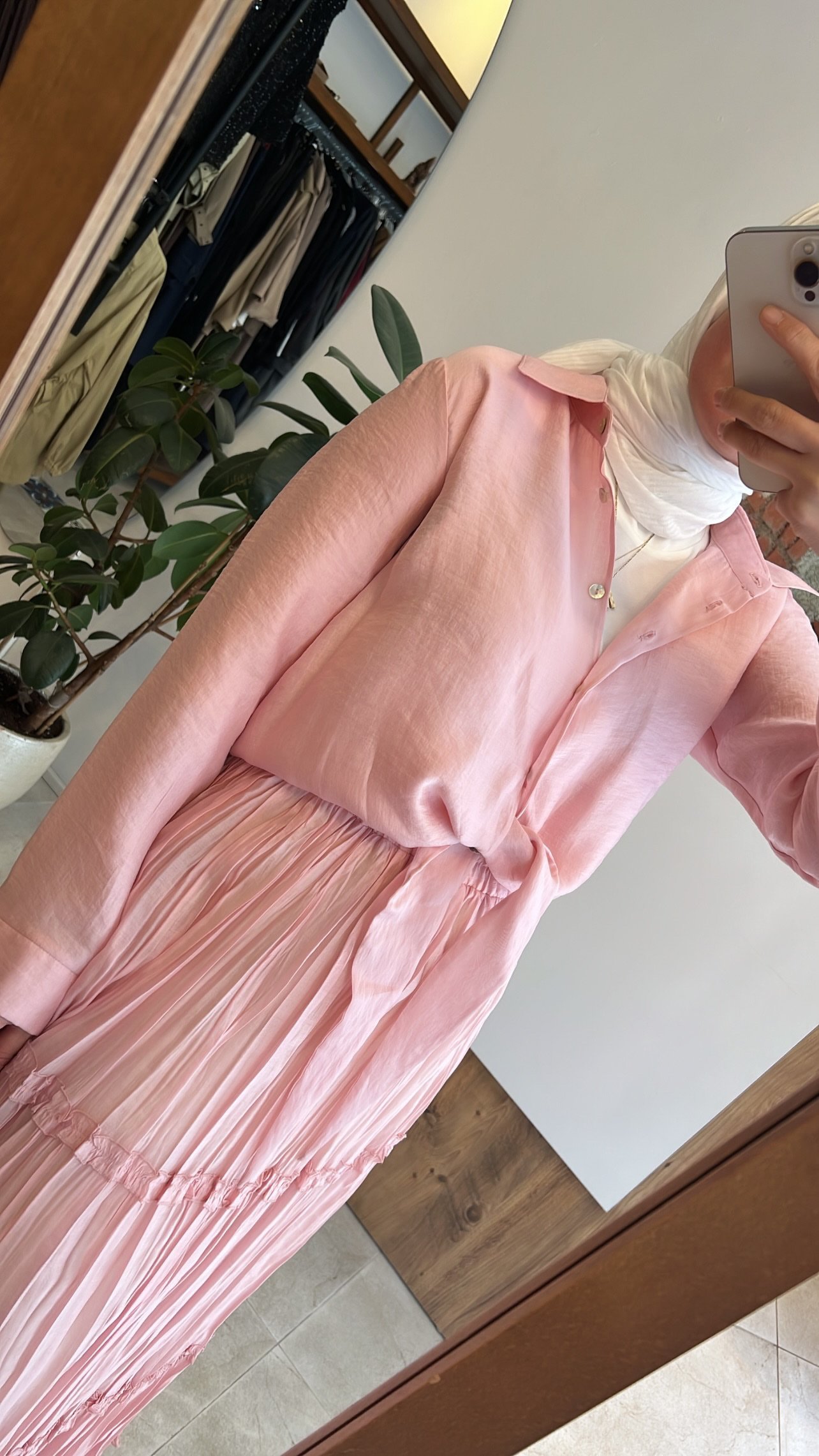 Önden bağlamalı Nil takım pembe CEREMONY