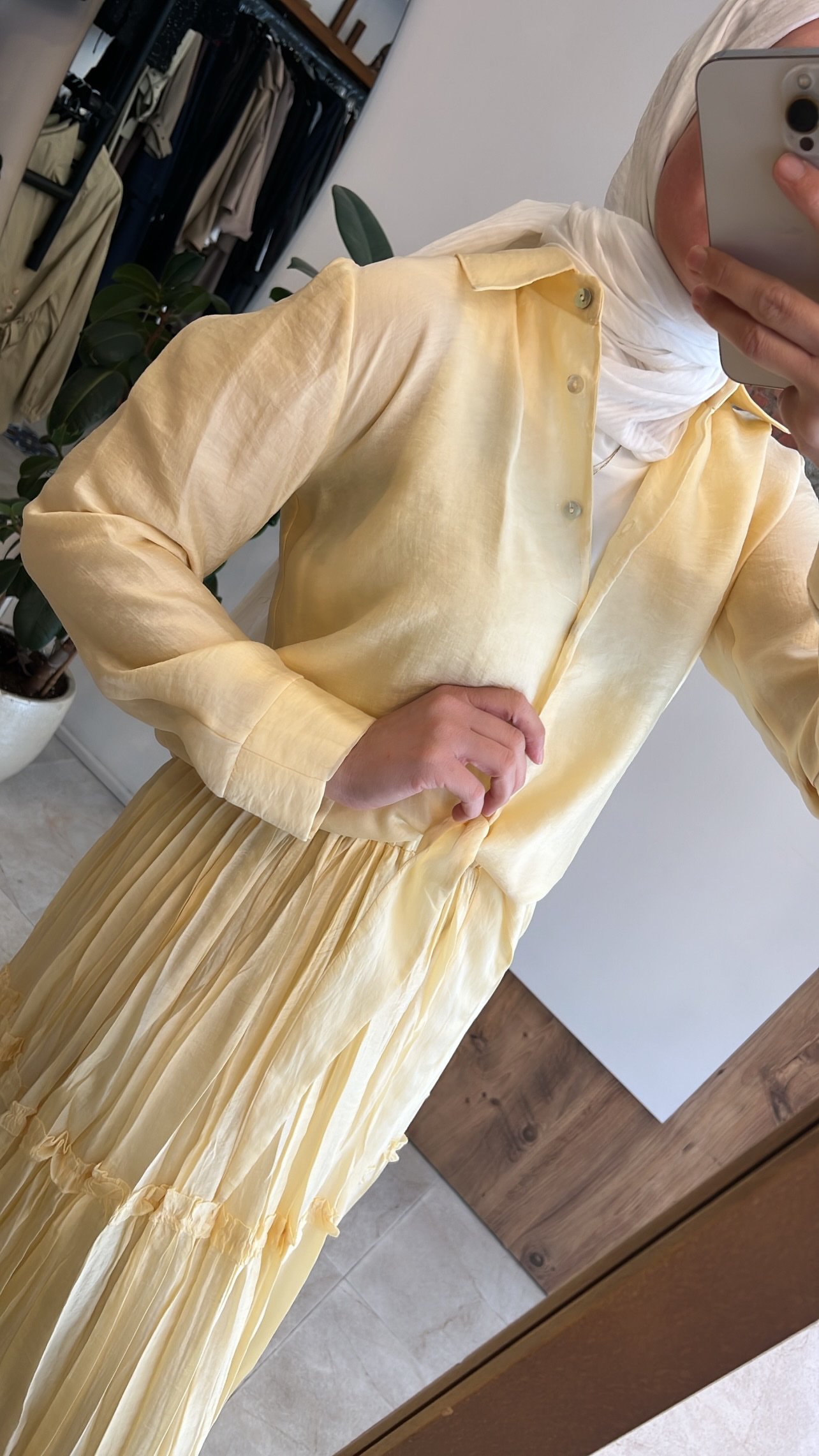 Önden bağlamalı Nil takım sarı CEREMONY