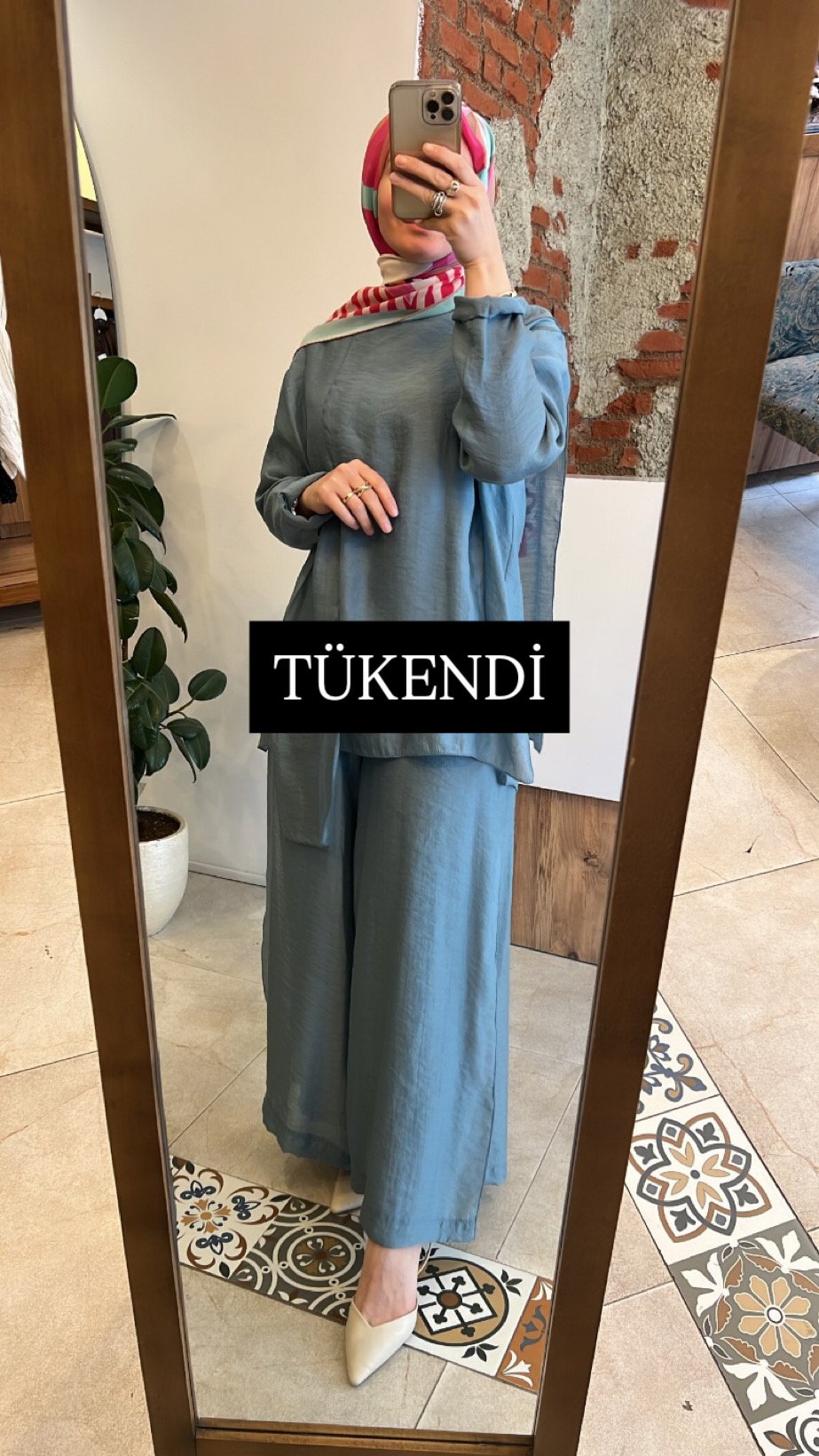 Parçalı Nil takım mavi CEREOMNY