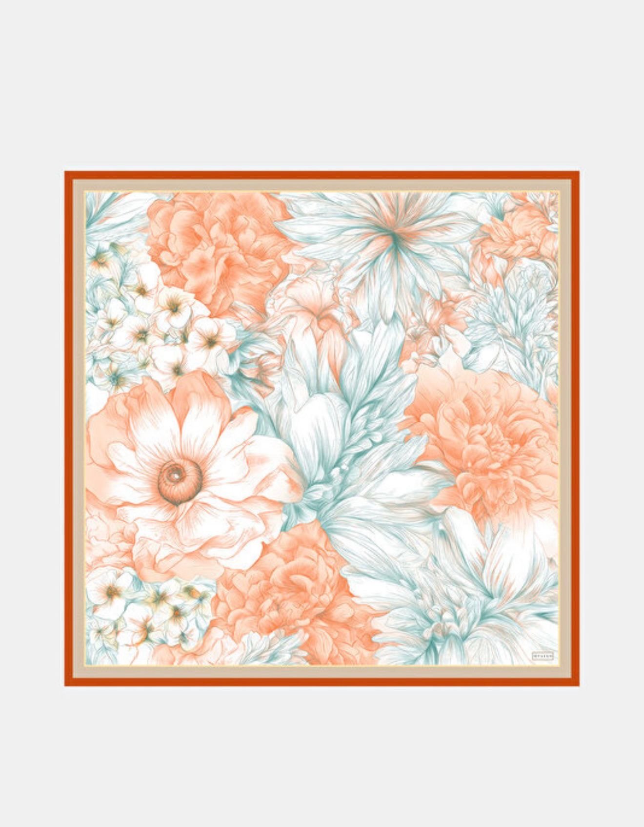 Pembe çiçekli omuz şalı