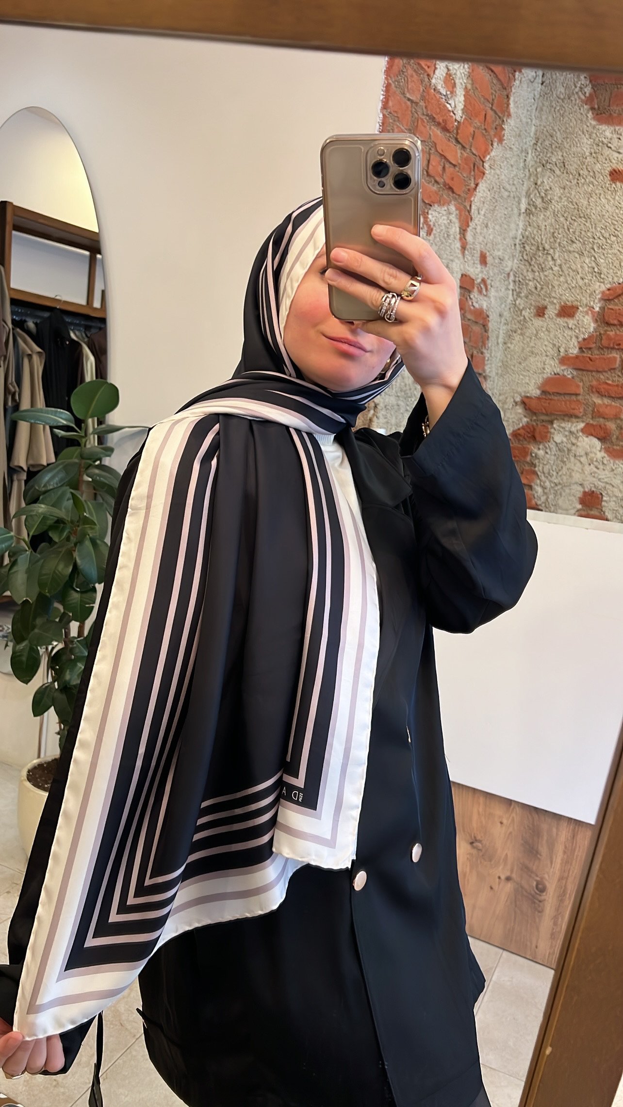 Pembe çizgili şal MİSS DALİDA 