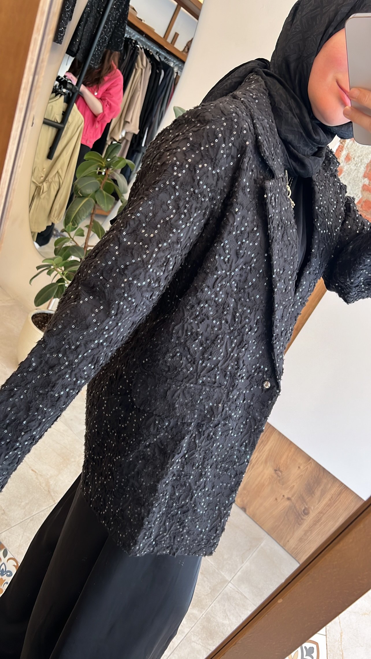 Pul payet işlemeli pamuk ceket CEREMONY