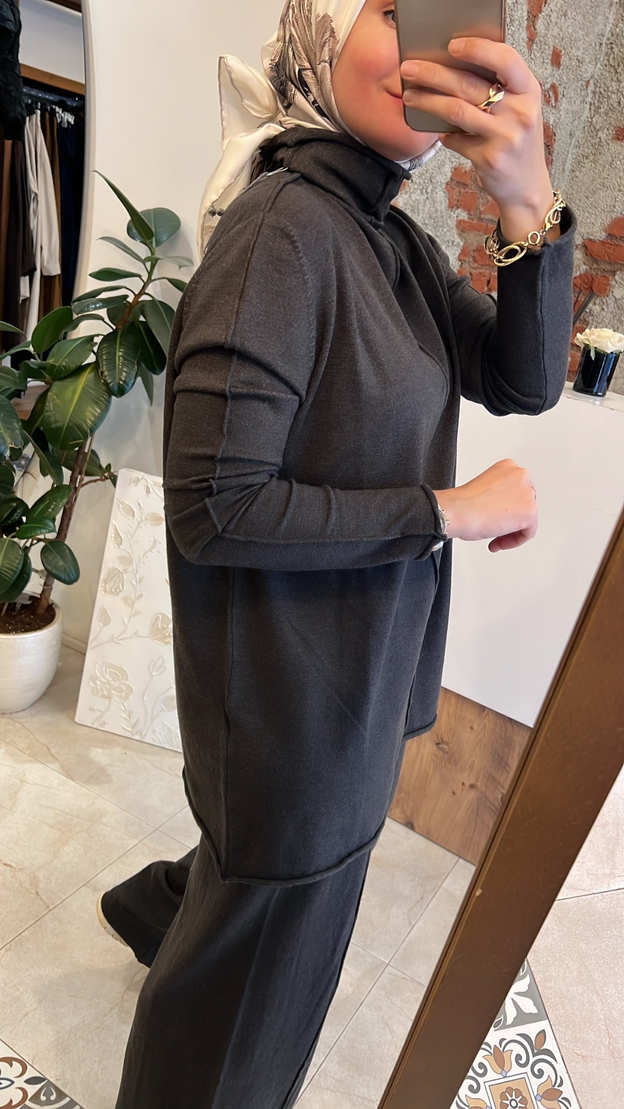 QOOQ 2Lİ TRİKO TAKIM FÜME