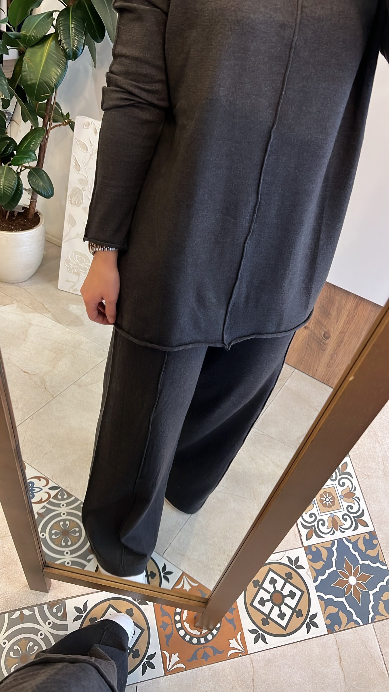 QOOQ 2Lİ TRİKO TAKIM FÜME