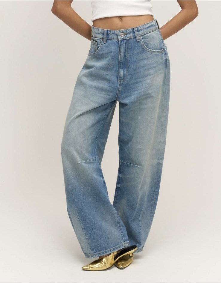 QOOQ BALON JEAN PANTOLON MAVİ