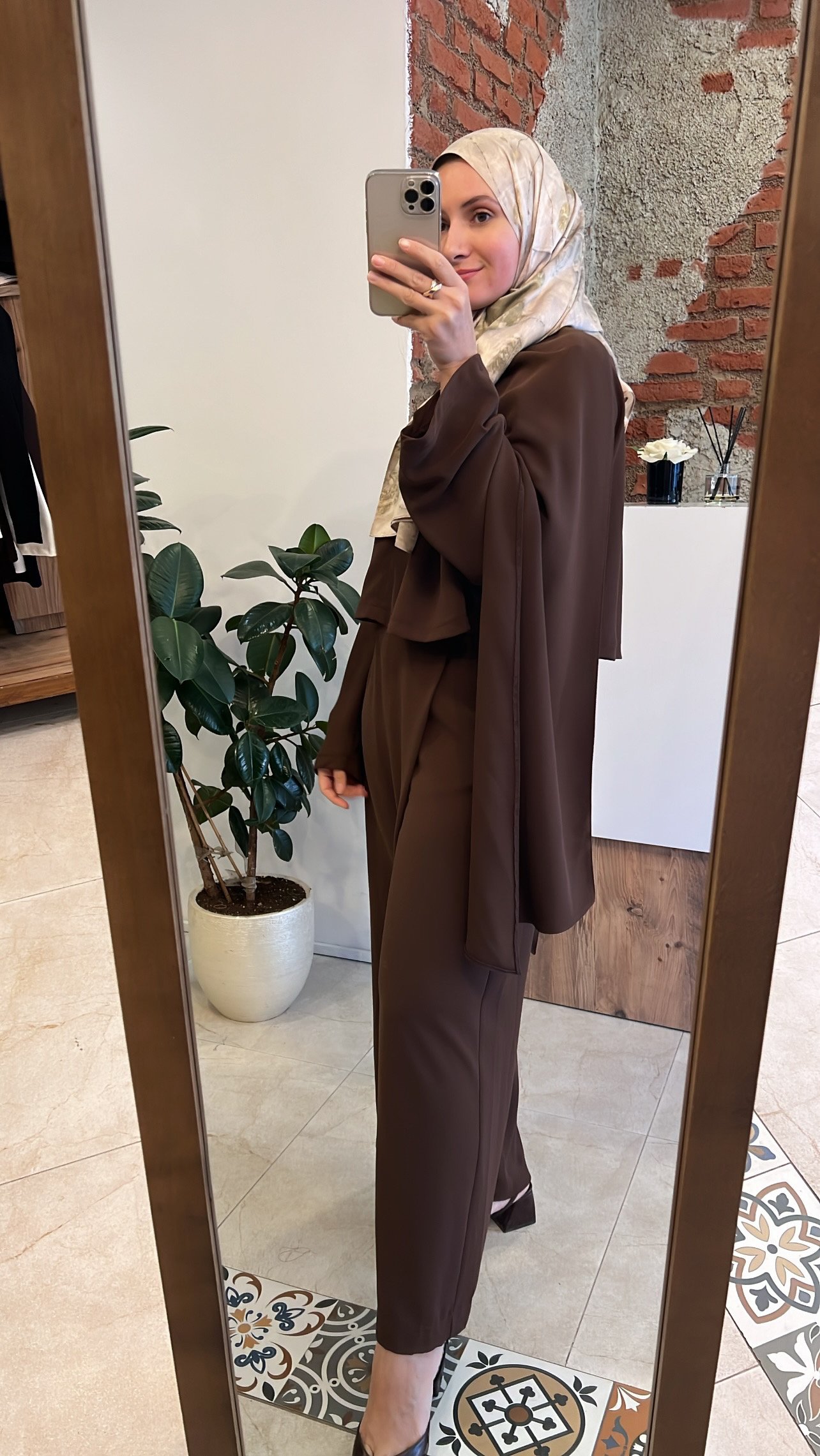 QOOQ Ramino takım kahve