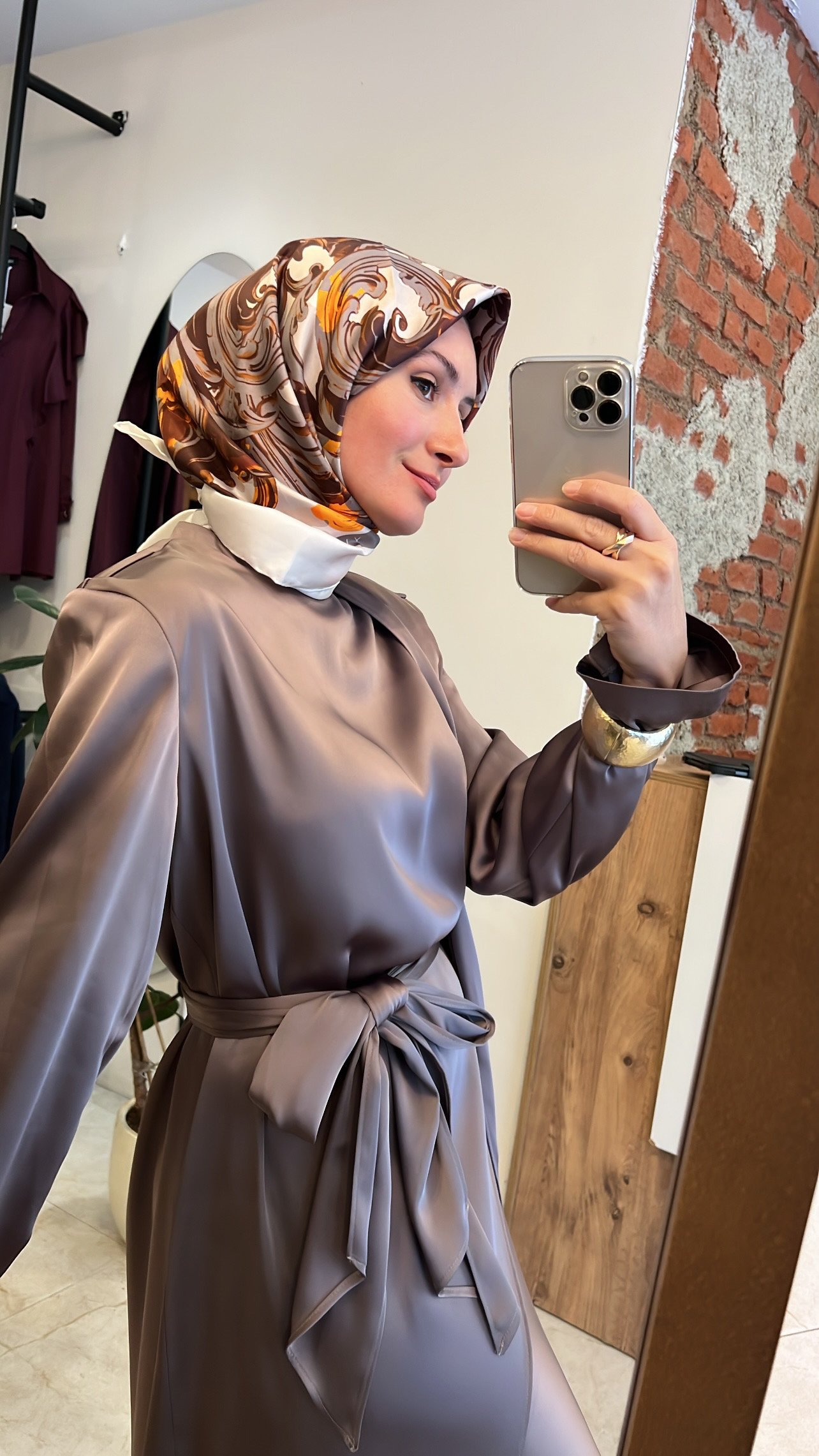 QOOQ Saten takım vizon