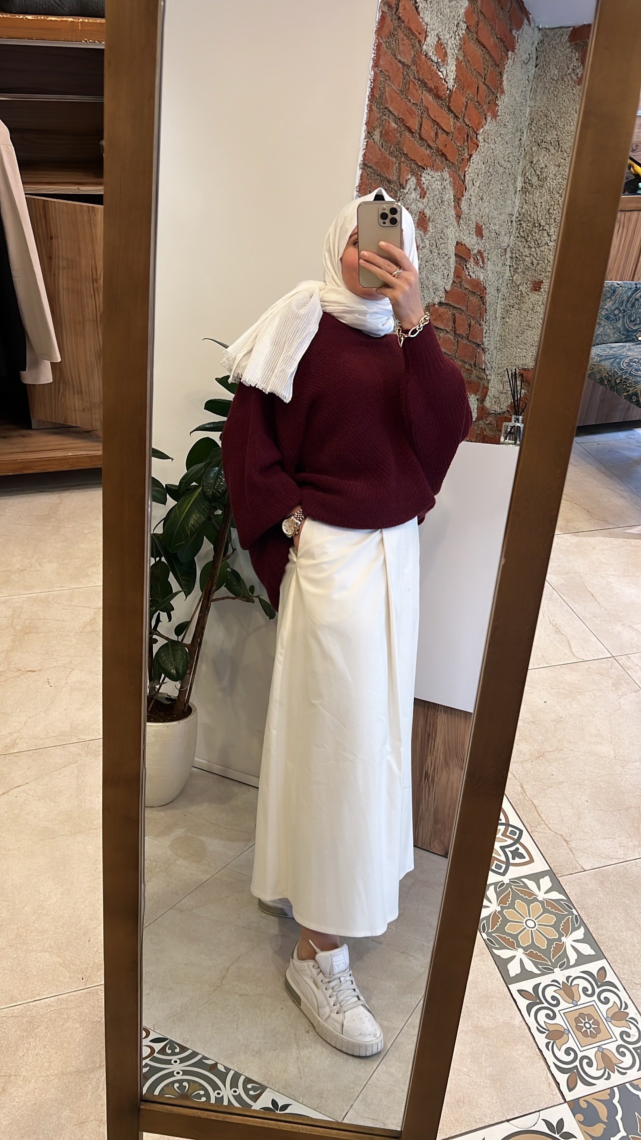 QOOQ triko kazak bordo