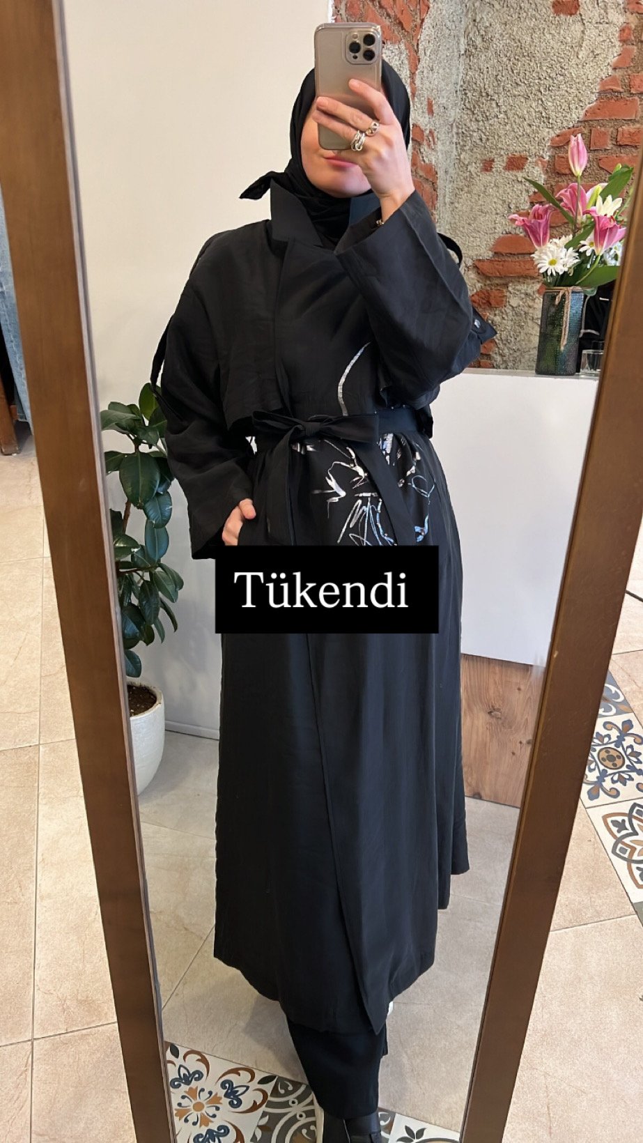 Safari trençkot siyah CEREMONY