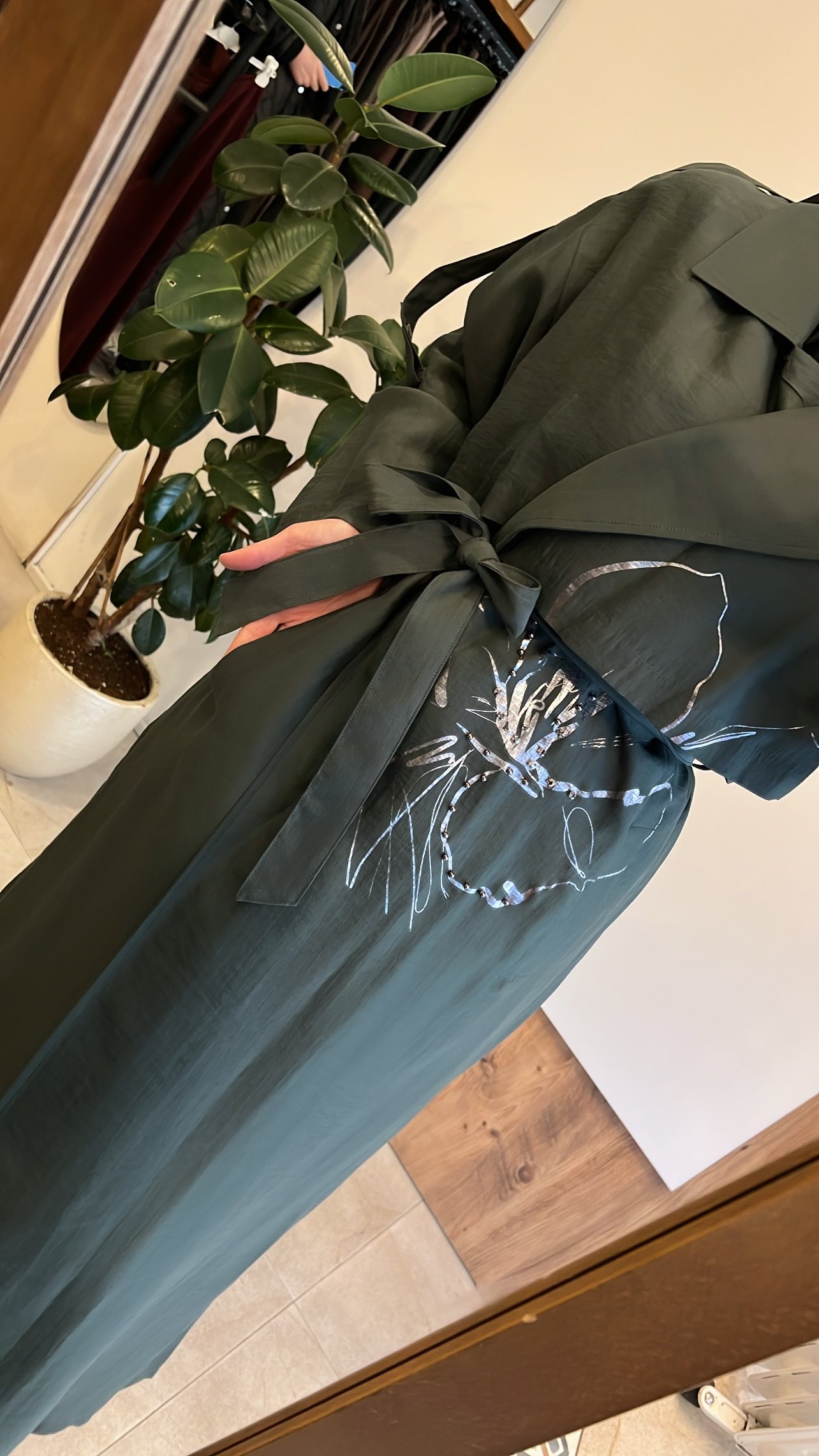 Safari trençkot yeşil CEREMONY