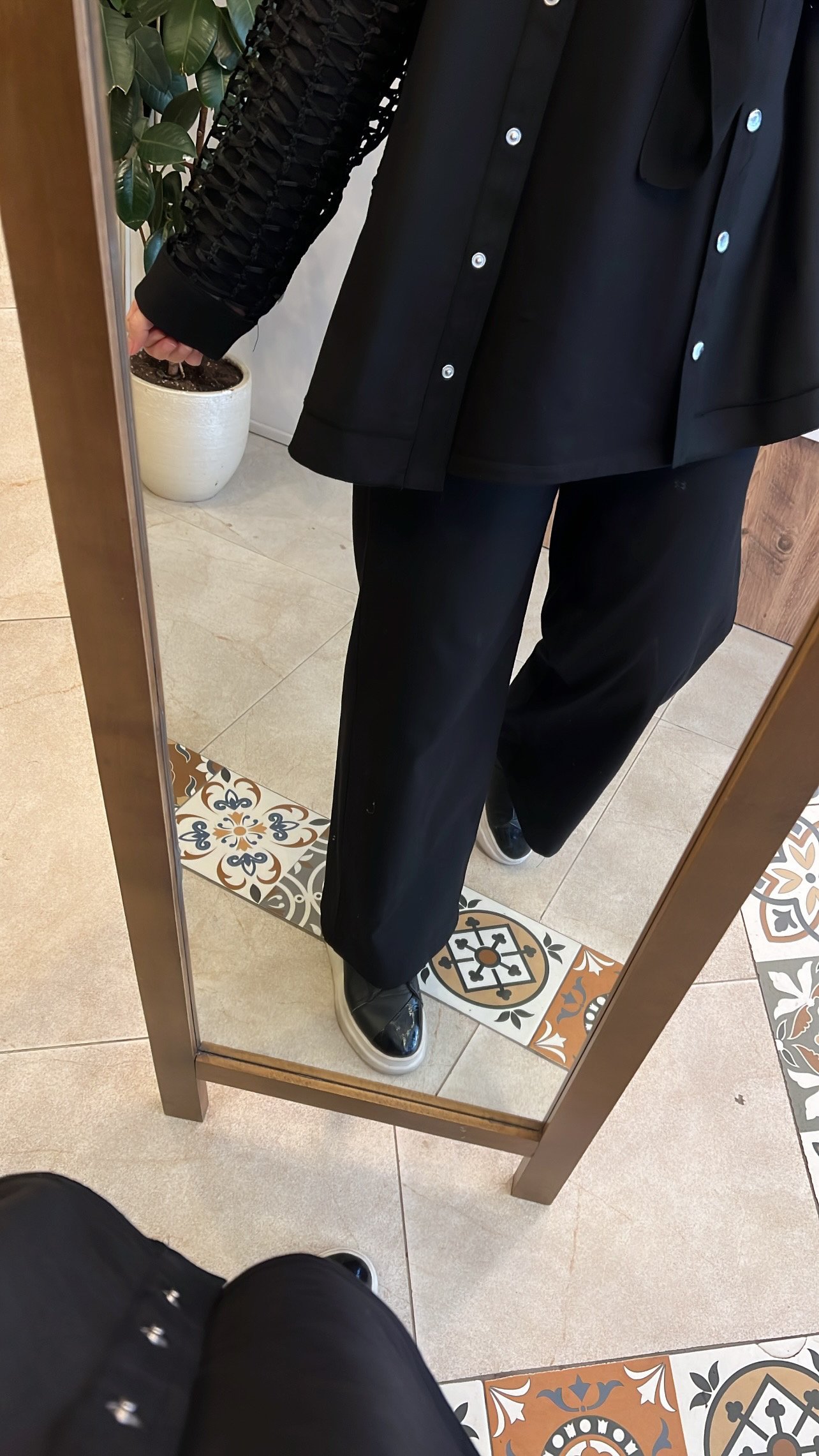 Sağ arka cebi boncuk işlemeli denim pantolon CEREMONY